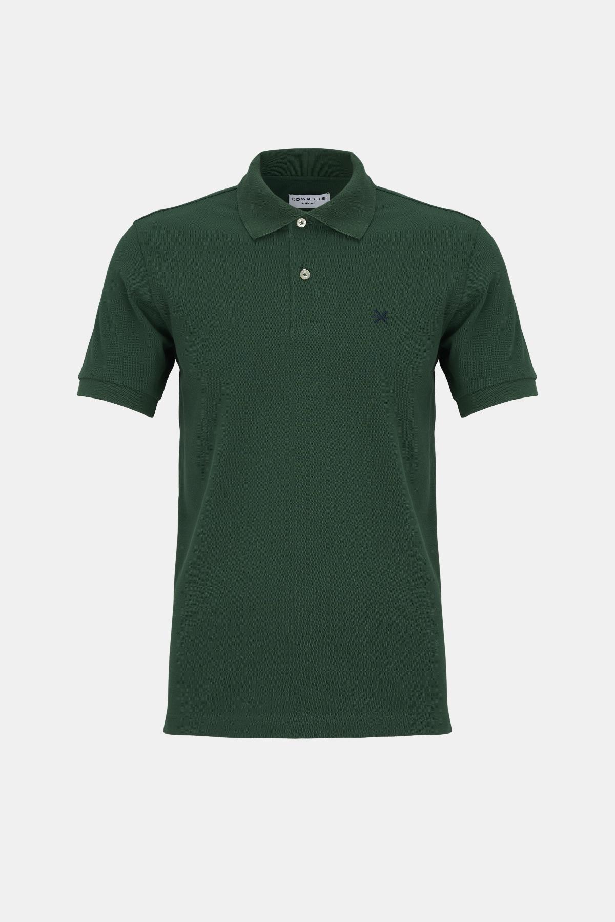 Erkek Koyu Yeşil Pike Polo Yaka T-Shirt