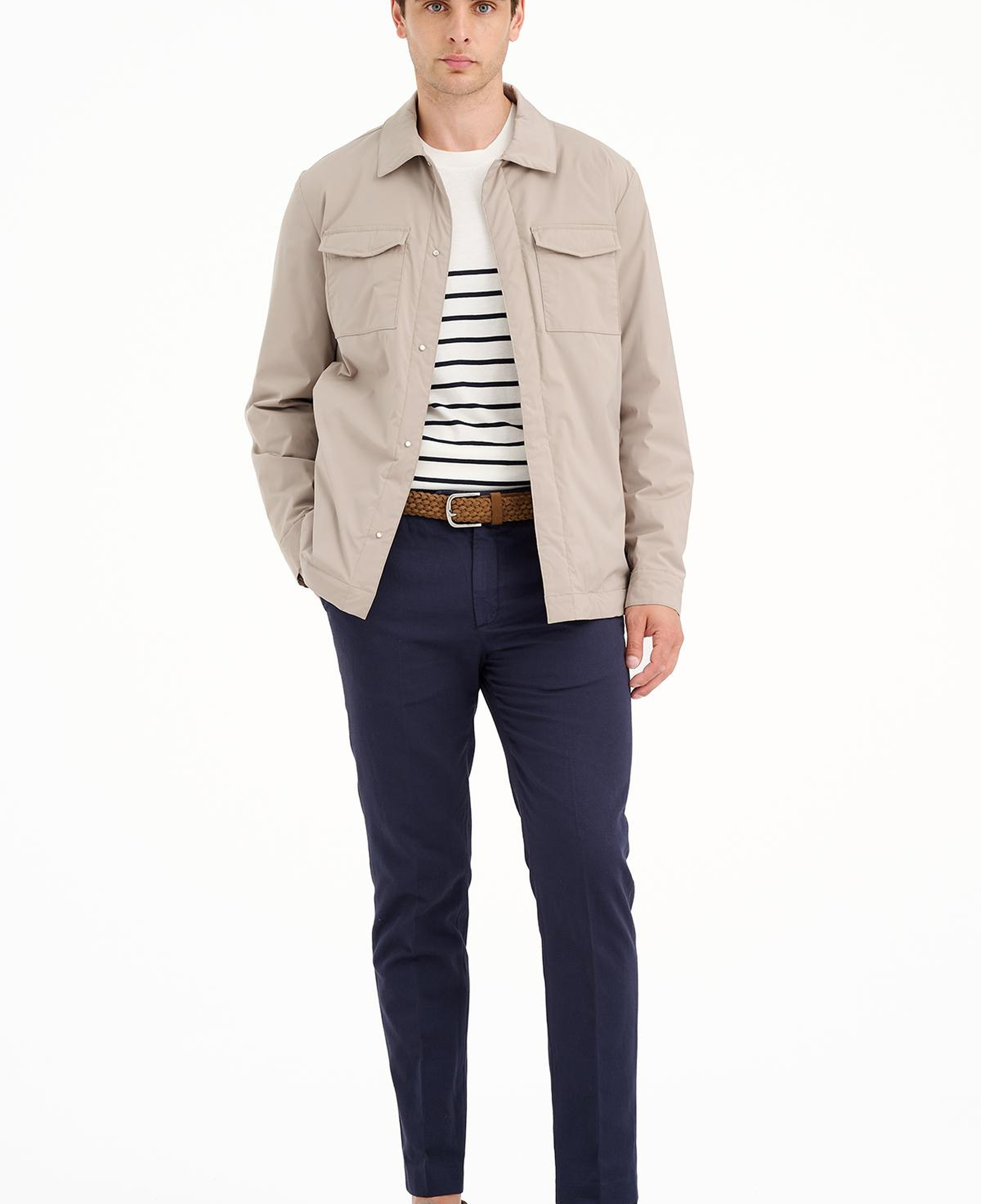 Erkek Bej Dış Gömlek