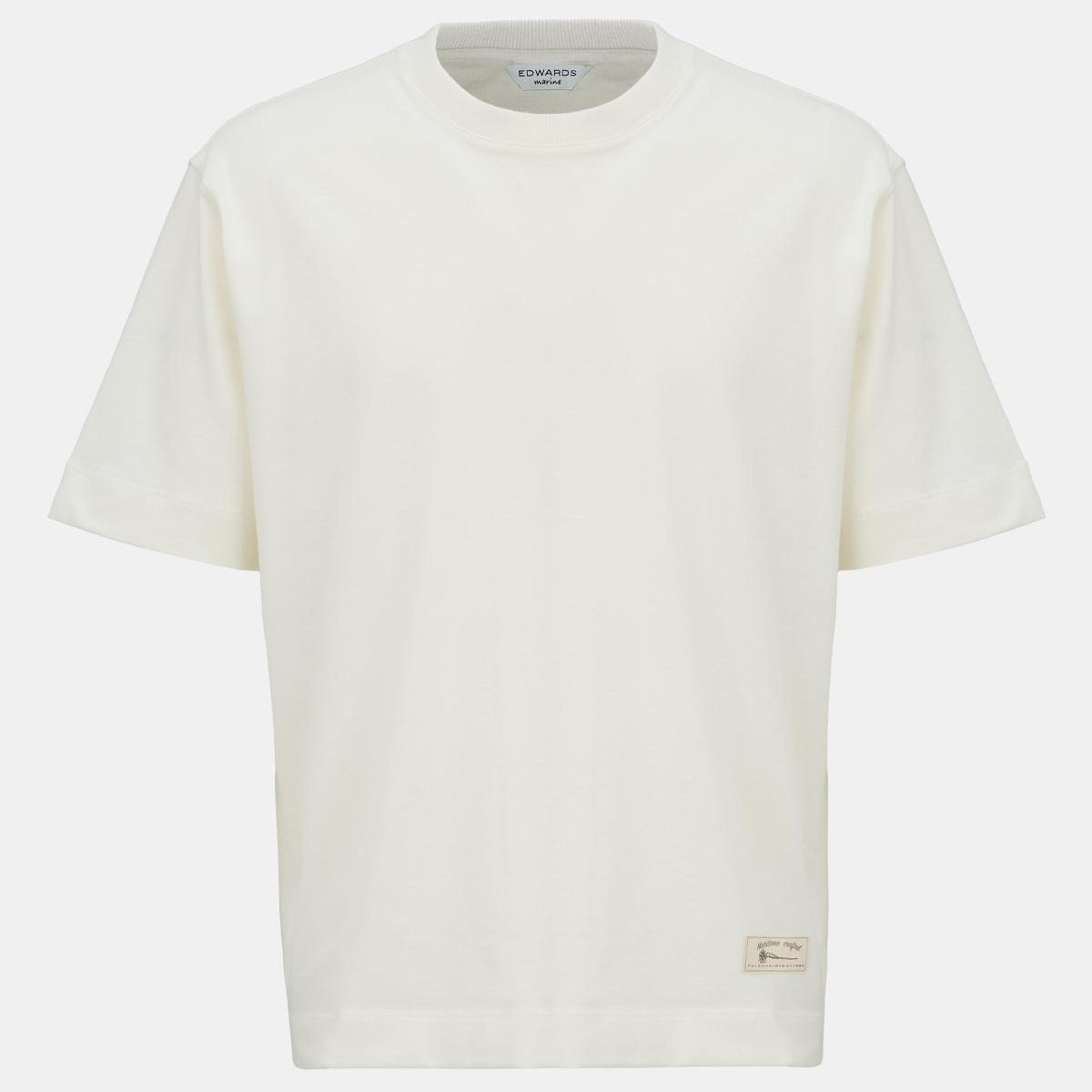 Erkek Beyaz Bisiklet Yaka Heavy Jersey T-Shirt