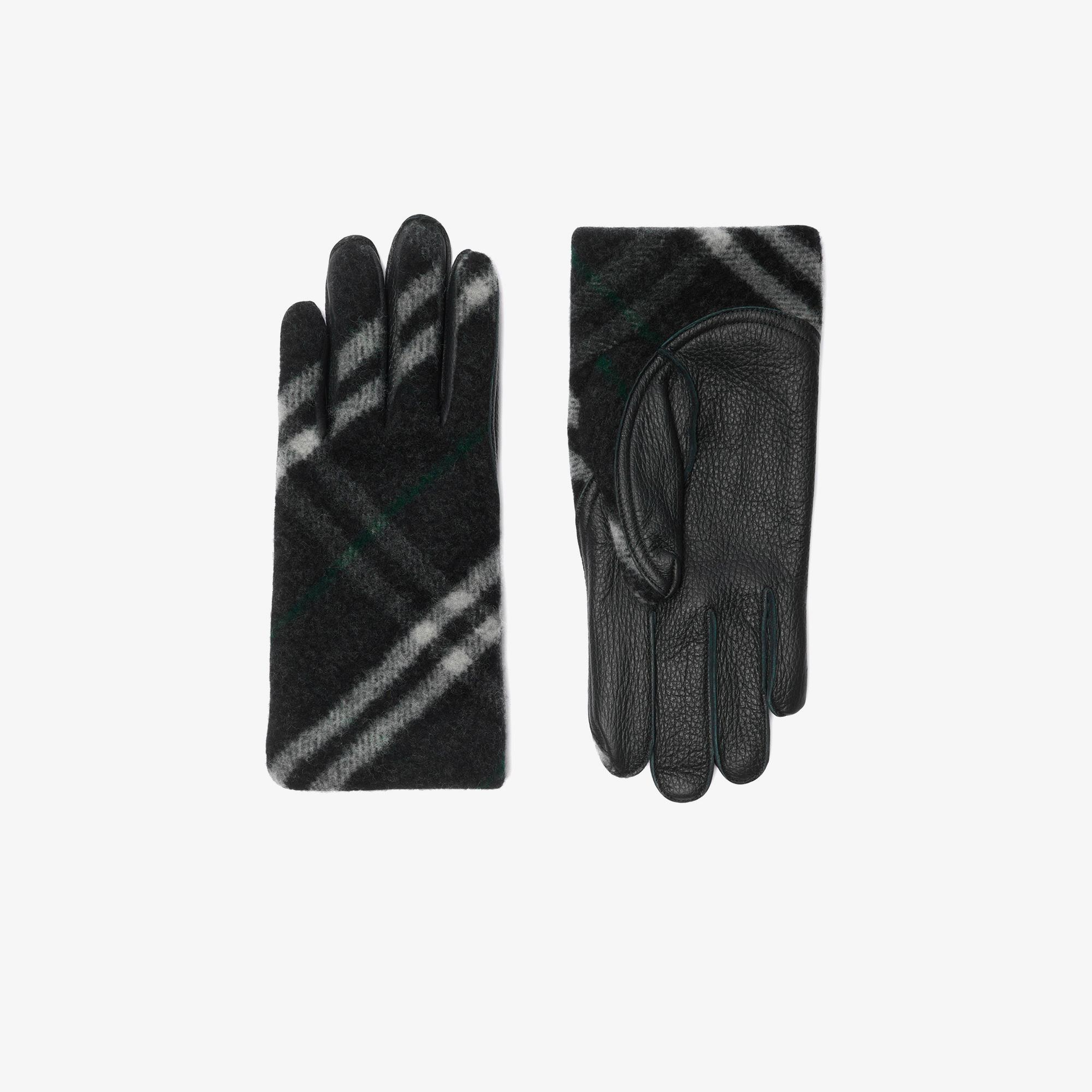 Burberry Erkek Siyah Yün Eldiven