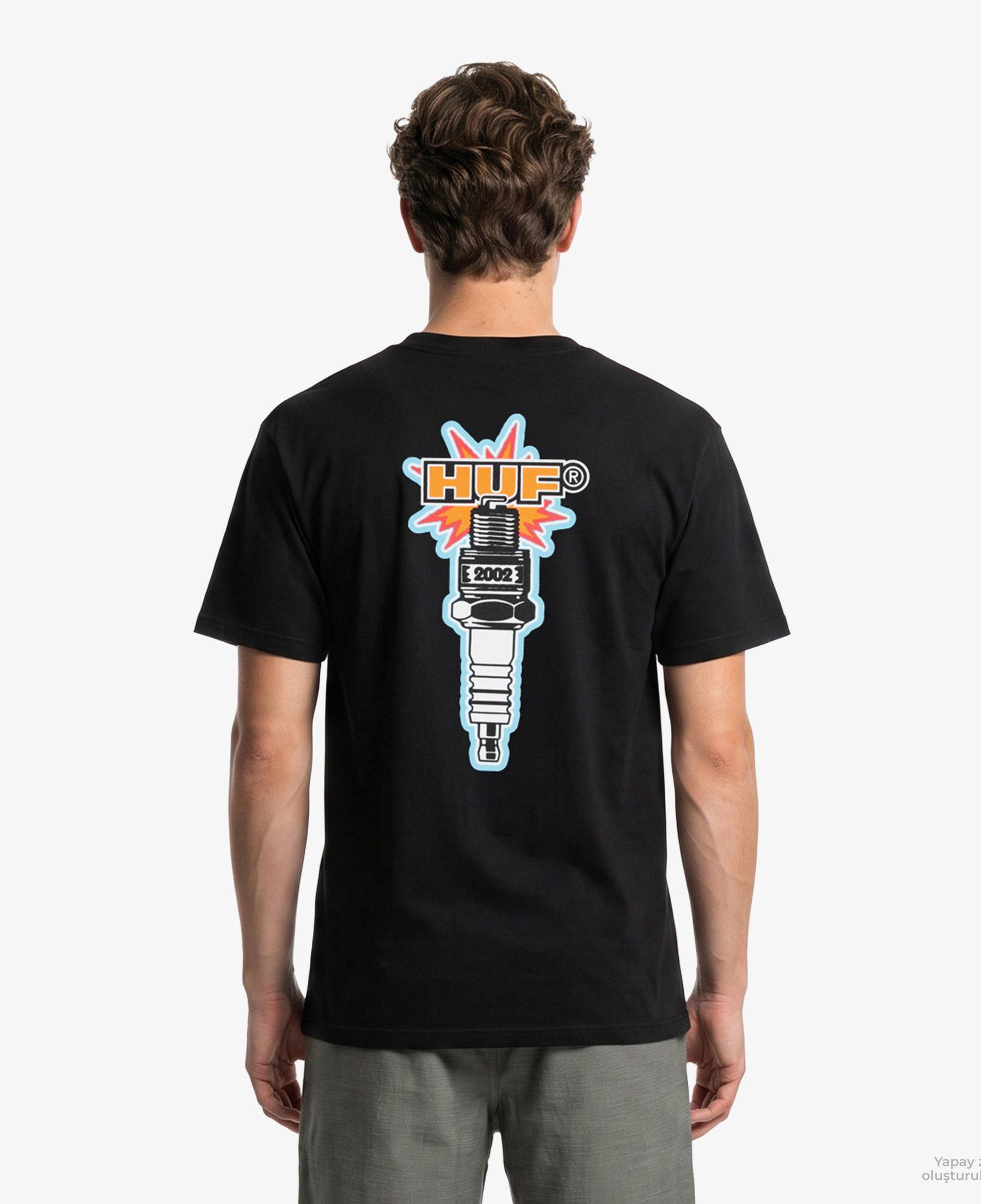 Huf Spark It Up SS Tee Erkek Siyah T-Shirt