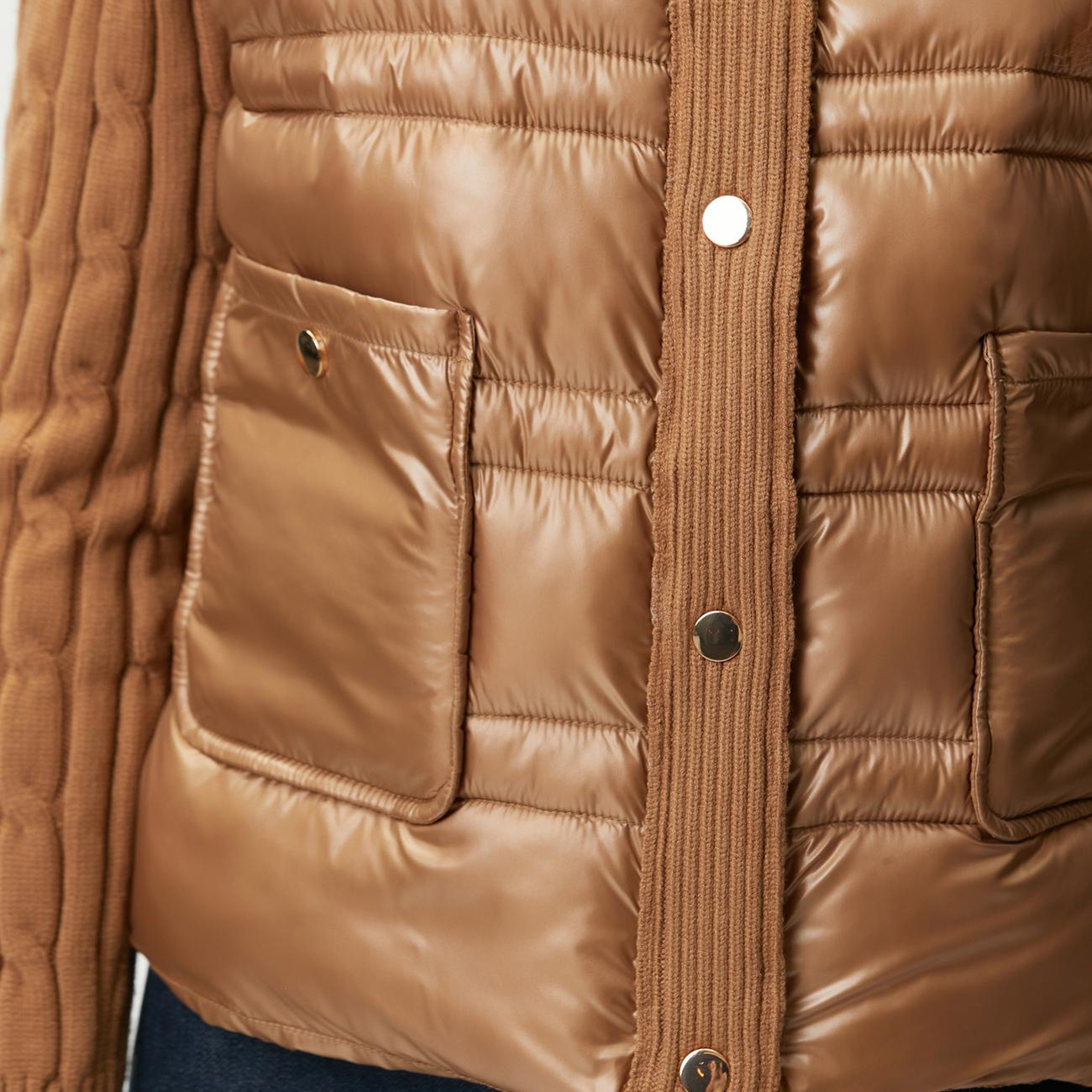 Network Kadın Camel Kolları Triko Mont