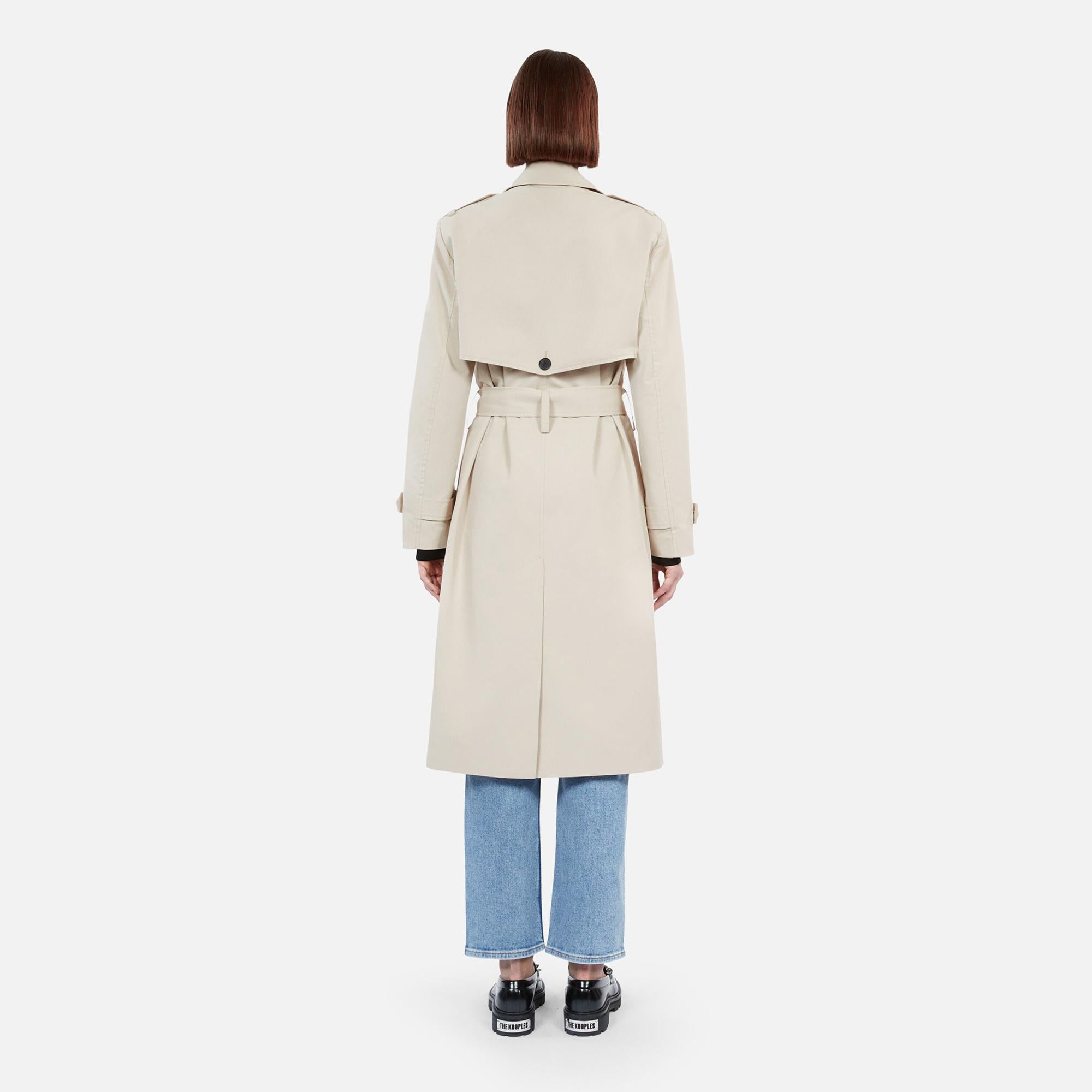 KADIN STRAIGHT FIT KREM TRENÇKOT