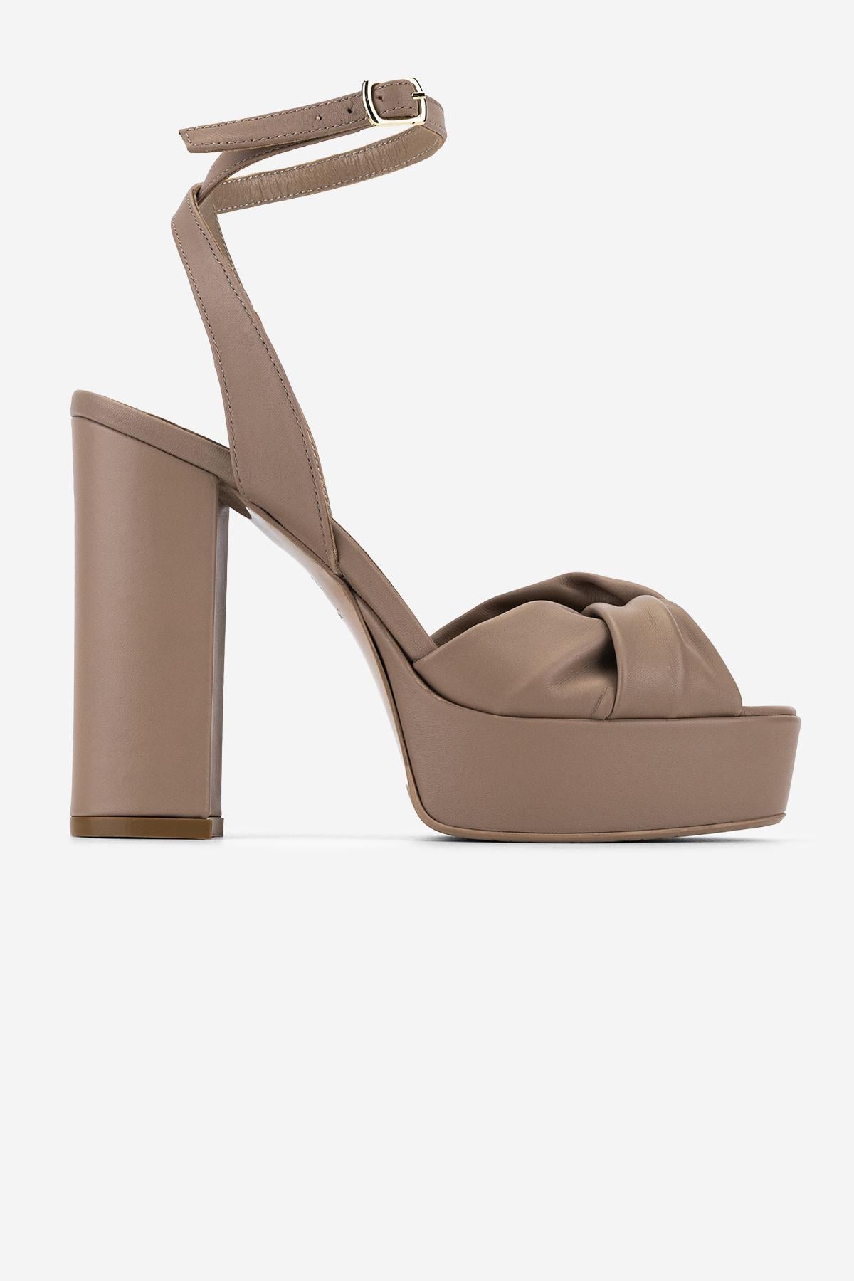 Valmenti Kadın Hakiki Deri Bej Night Shoes Ayakkabı