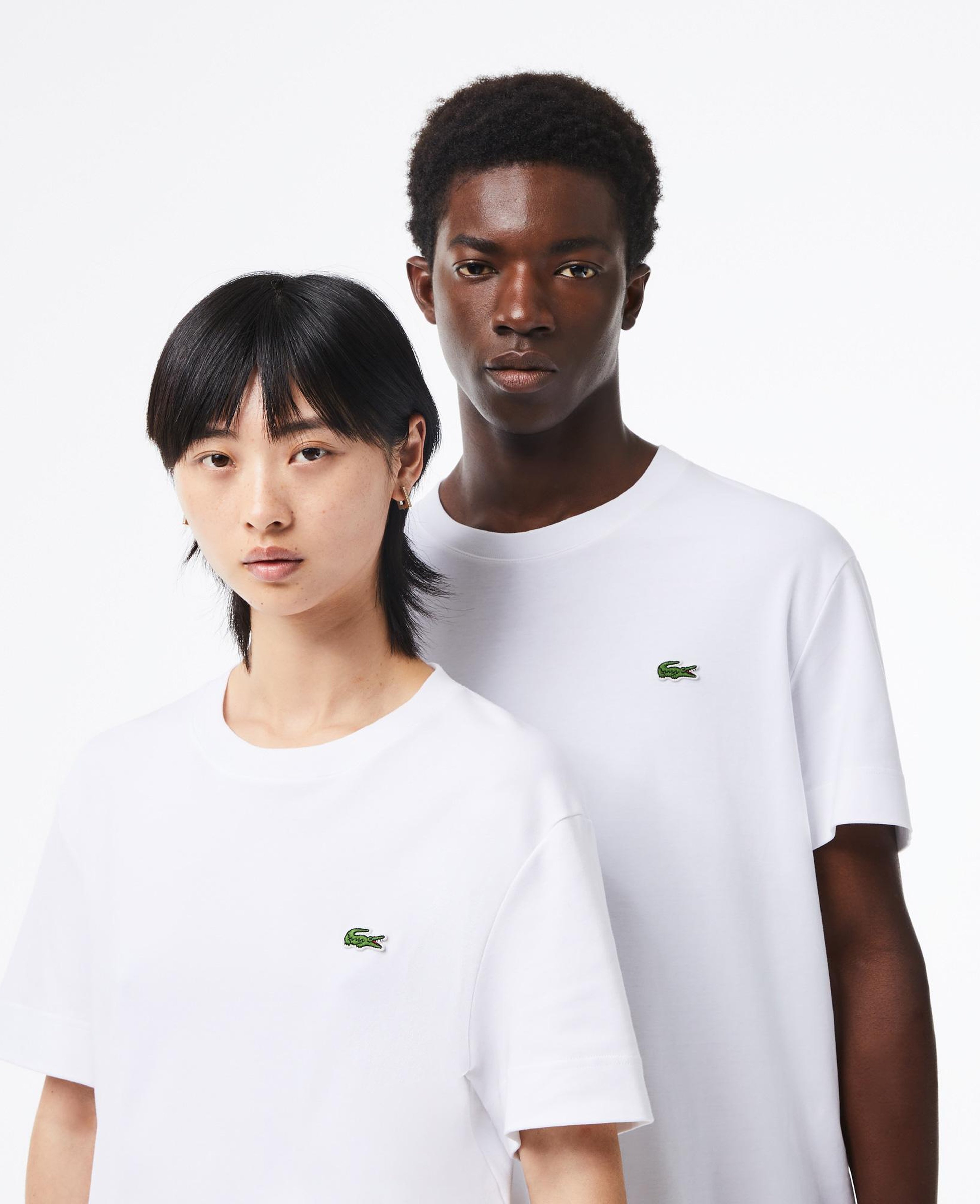 Unisex Relaxed Fit Bisiklet Yaka Organik Pamuk Beyaz T-Shirt