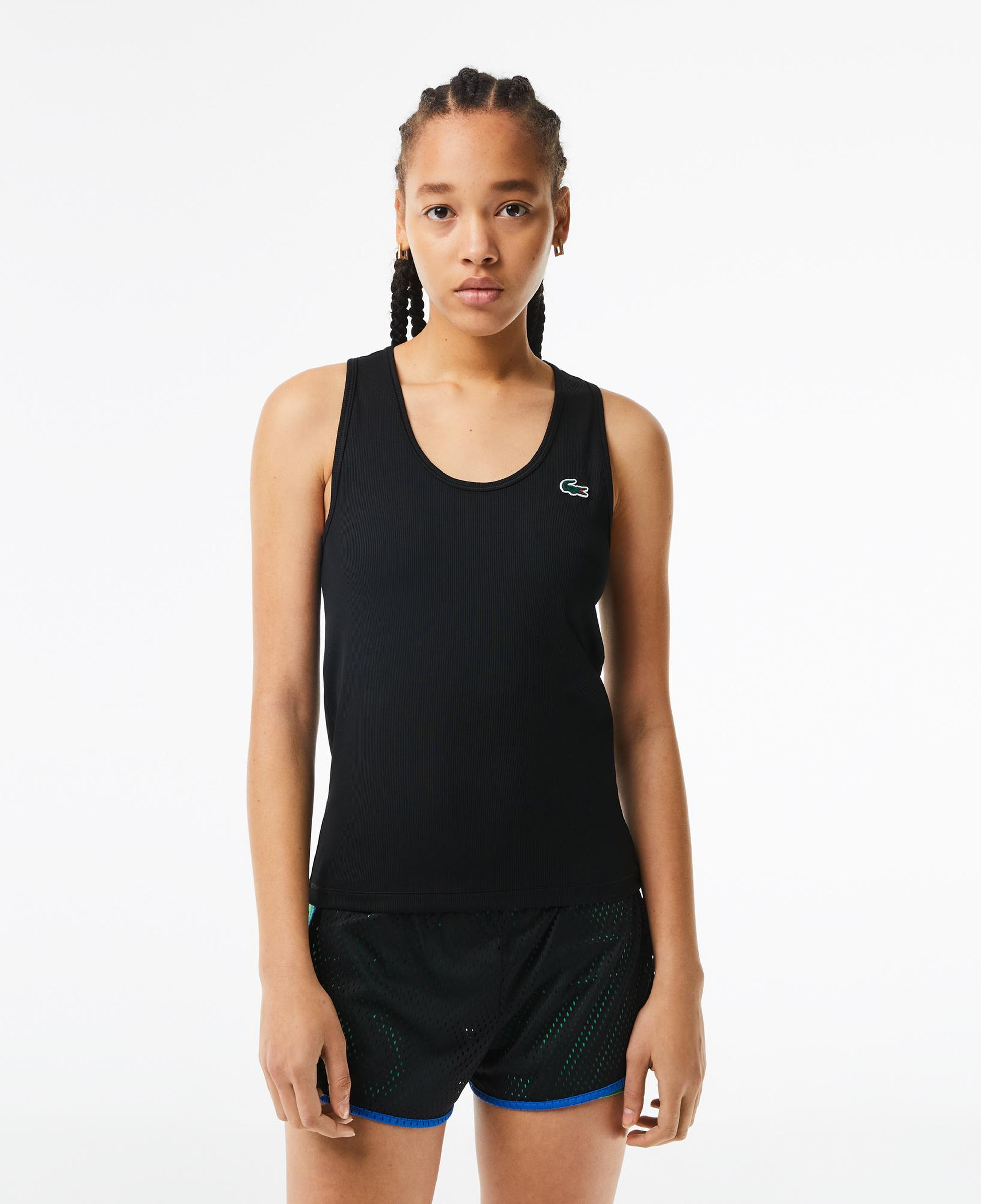 SPORT Kadın Slim Fit Bisiklet Yaka Siyah T-Shirt