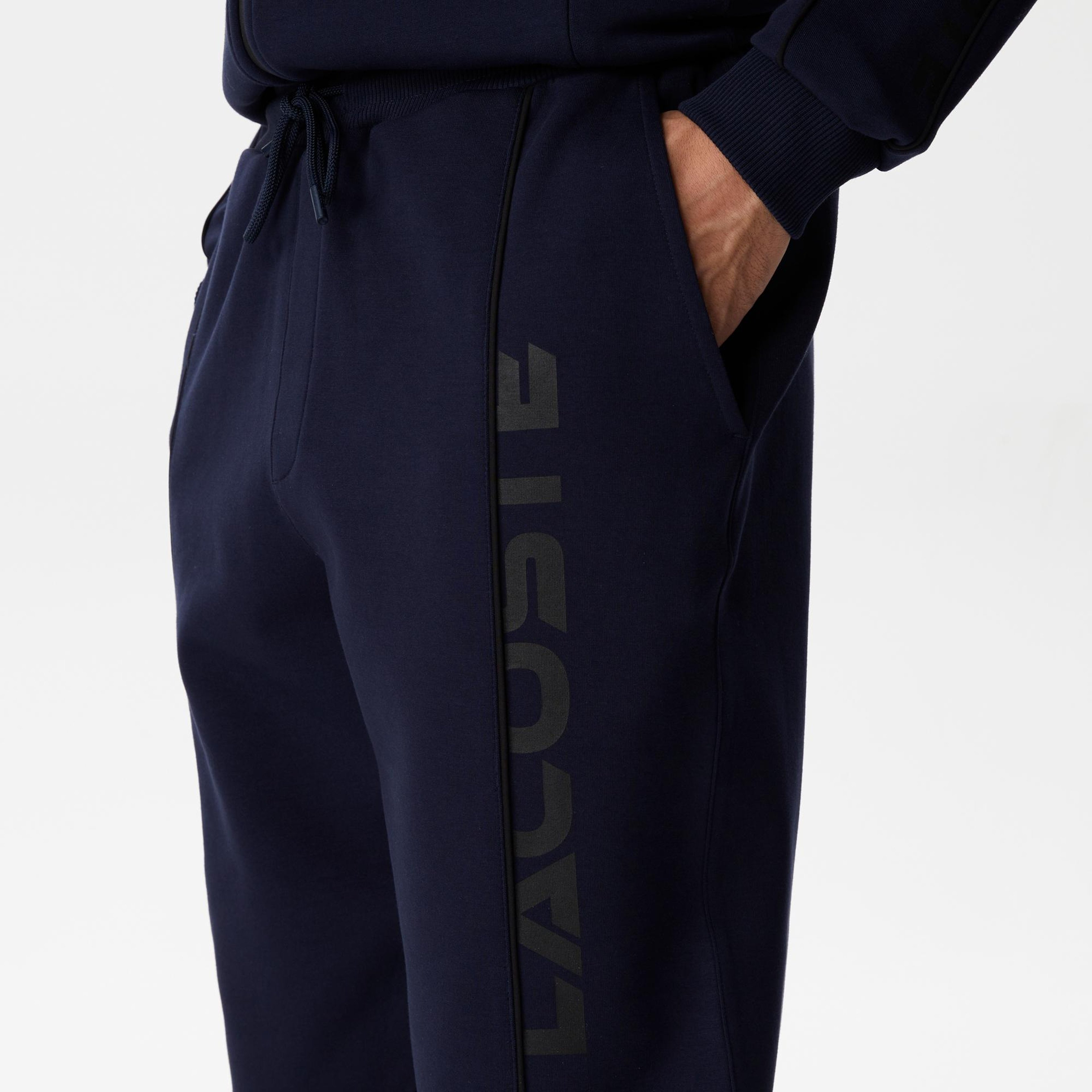 Erkek Slim Fit Baskılı Lacivert Eşofman Altı
