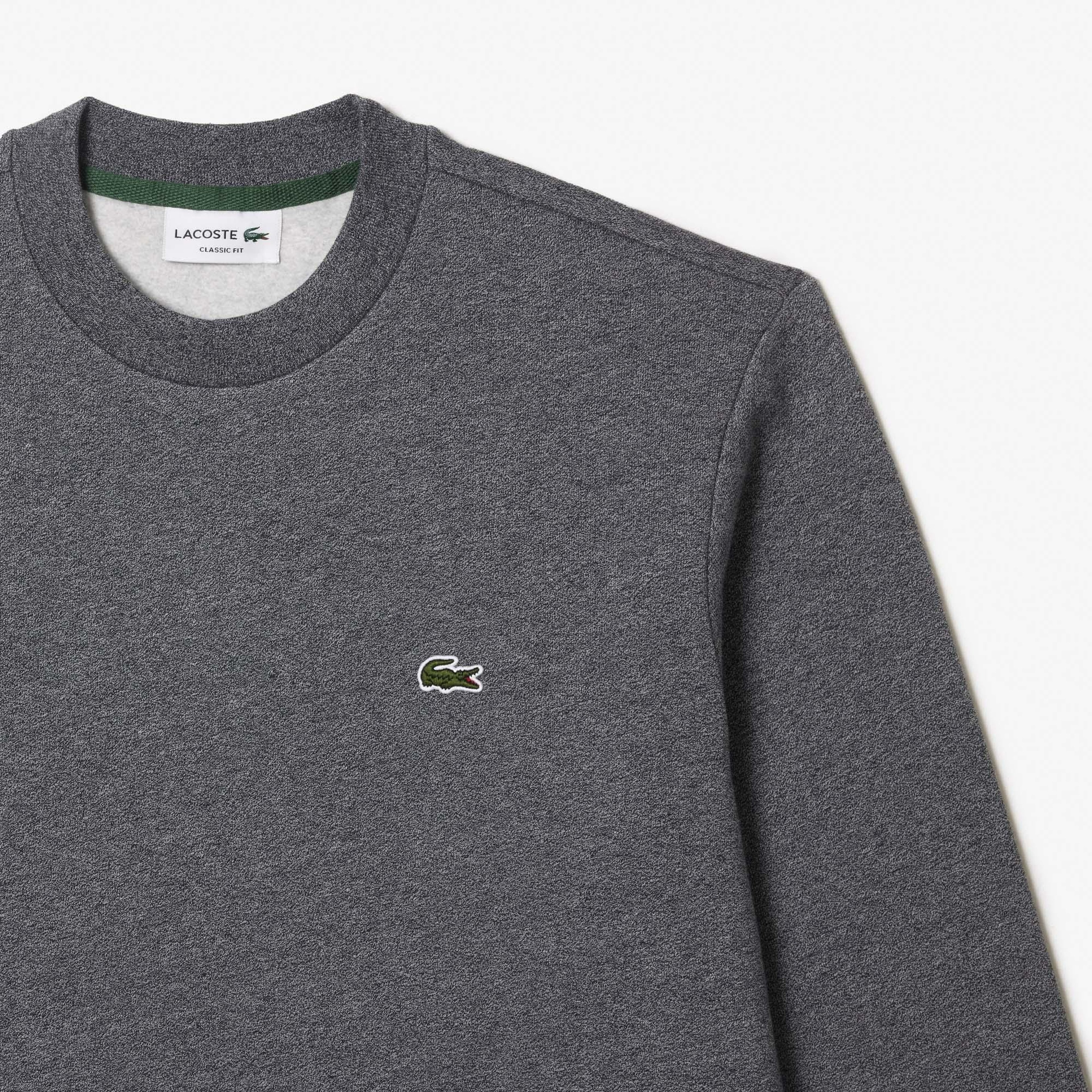 Erkek Classic Fit Bisiklet Yaka Gri Sweatshirt