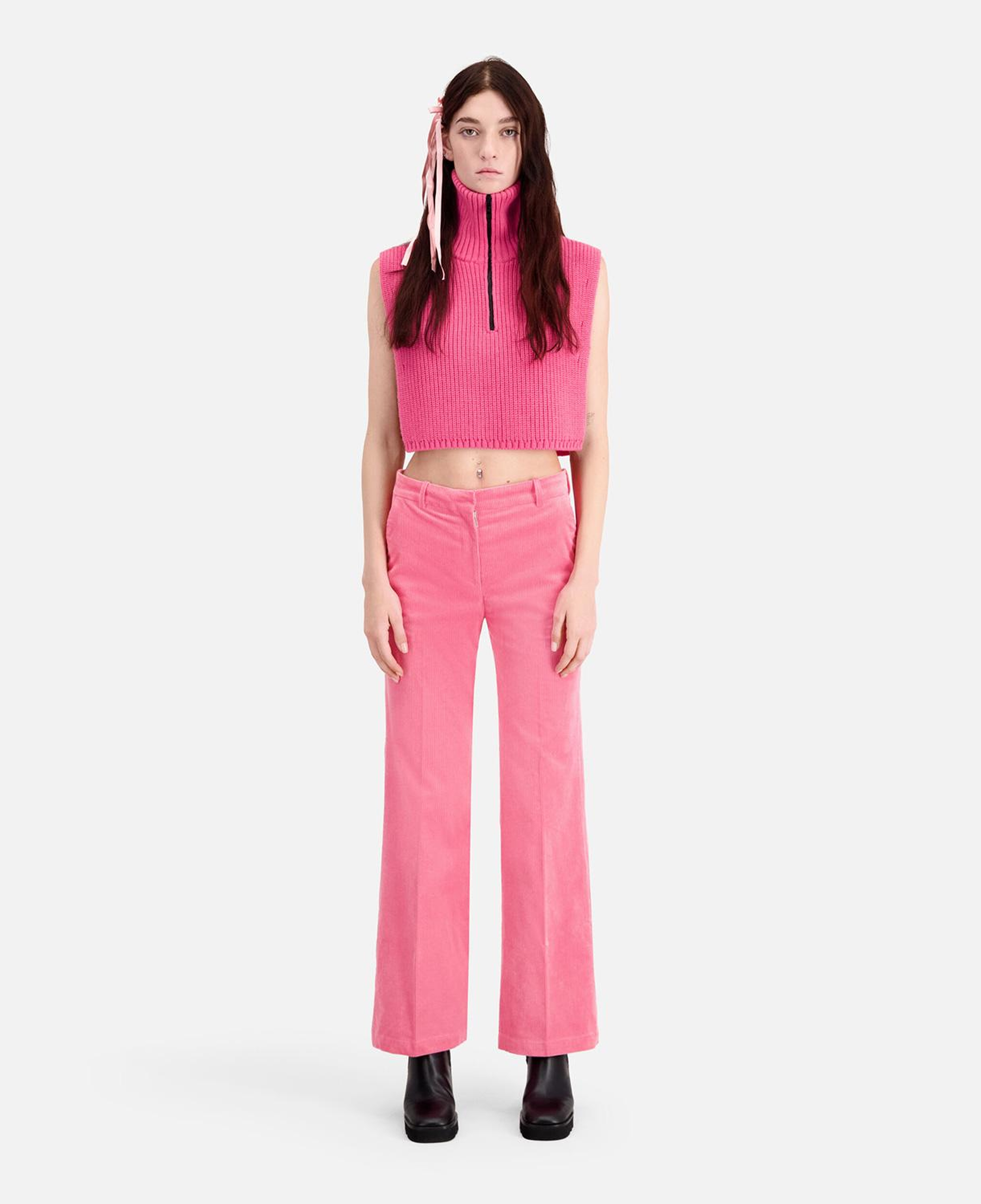 KADIN STRAIGHT FIT PEMBE PANTOLON