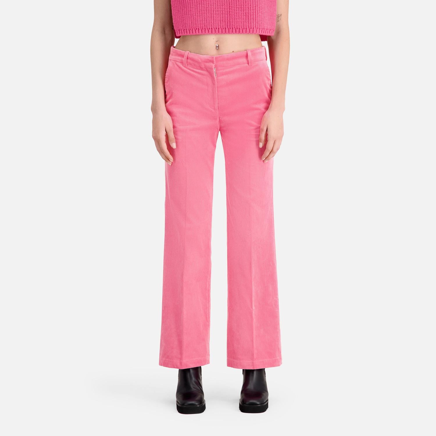 KADIN STRAIGHT FIT PEMBE PANTOLON