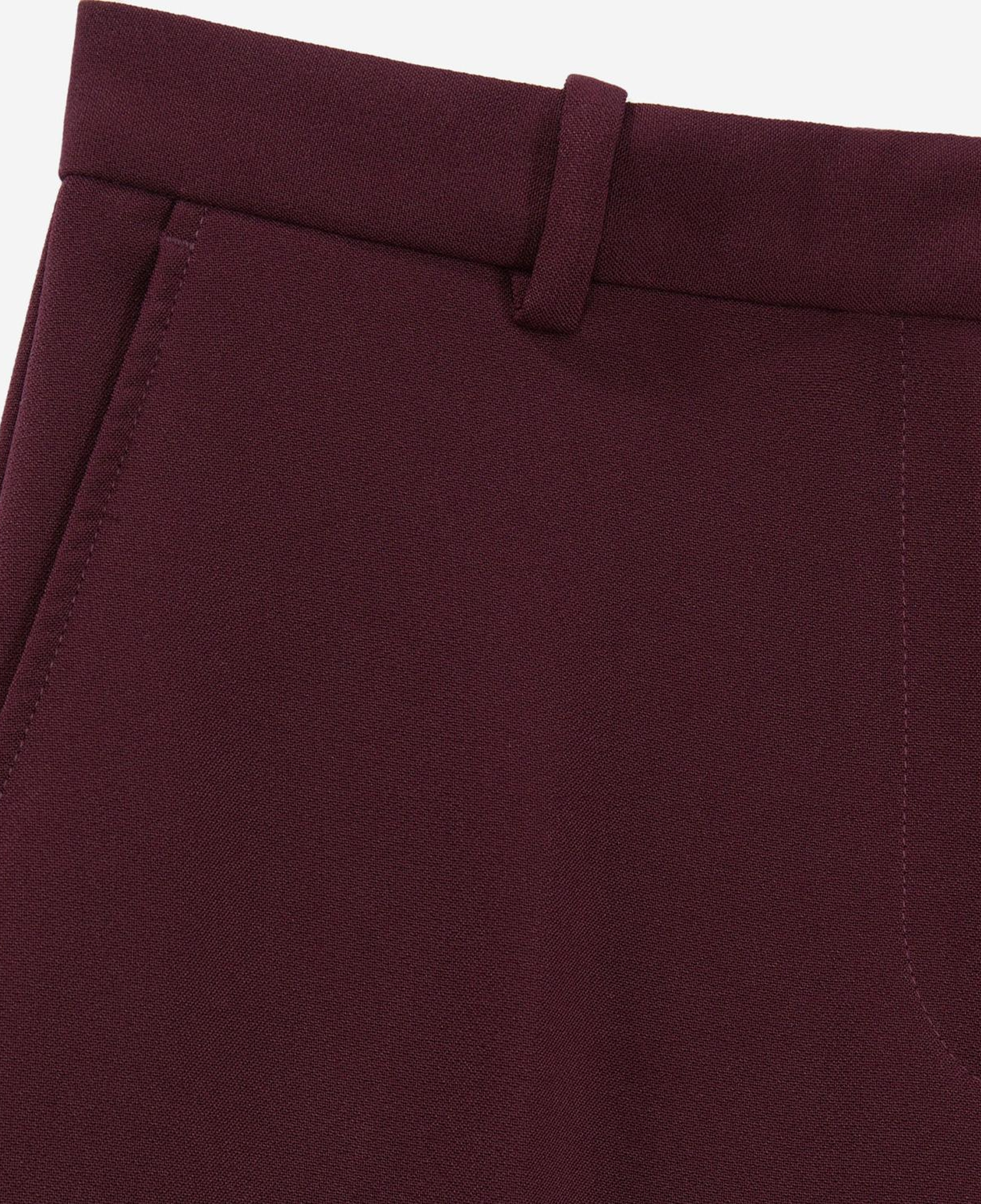KADIN STRAİGHT FIT BORDO PANTOLON
