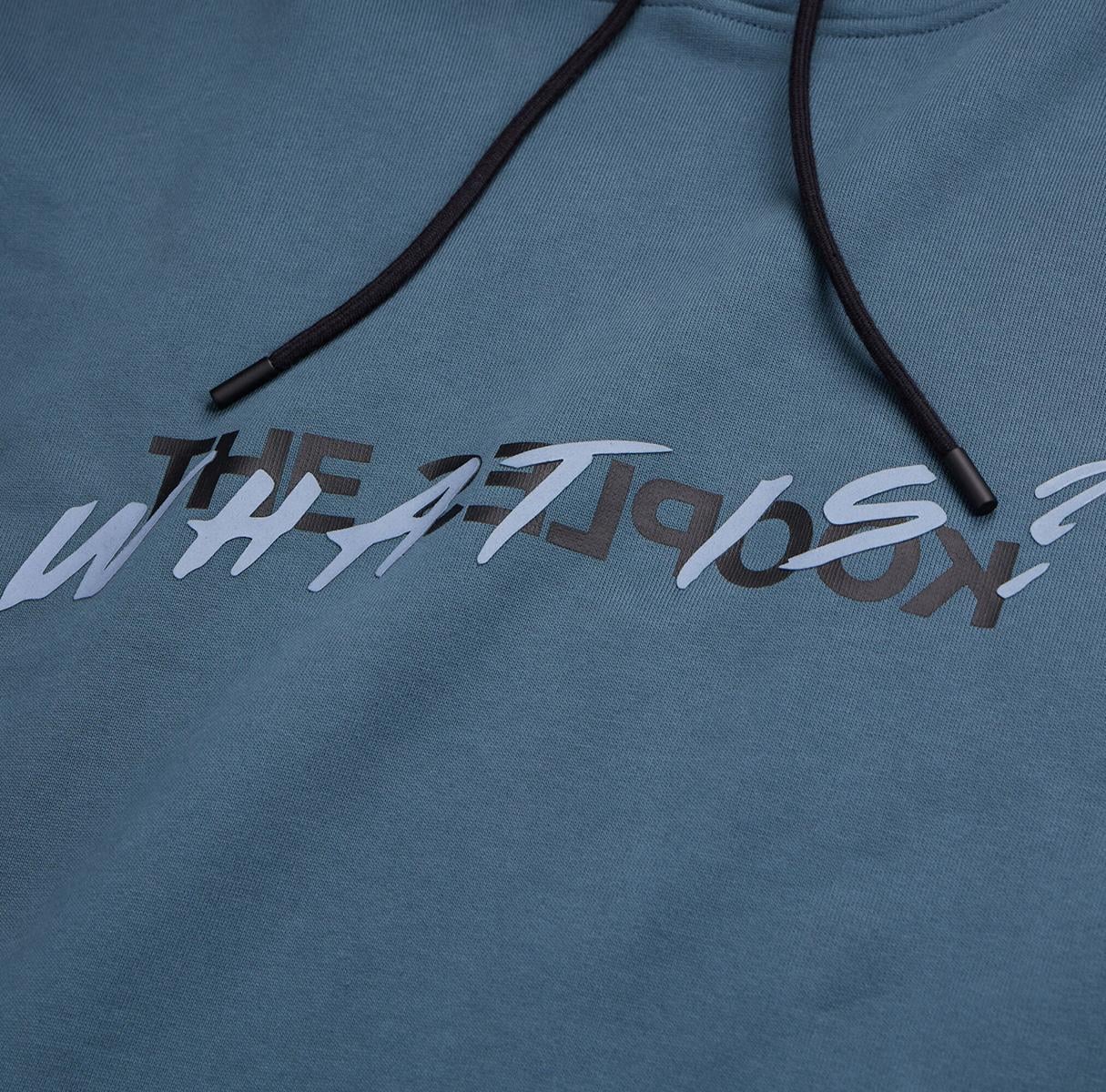 ERKEK KAPÜŞONLU MAVİ SWEATSHIRT
