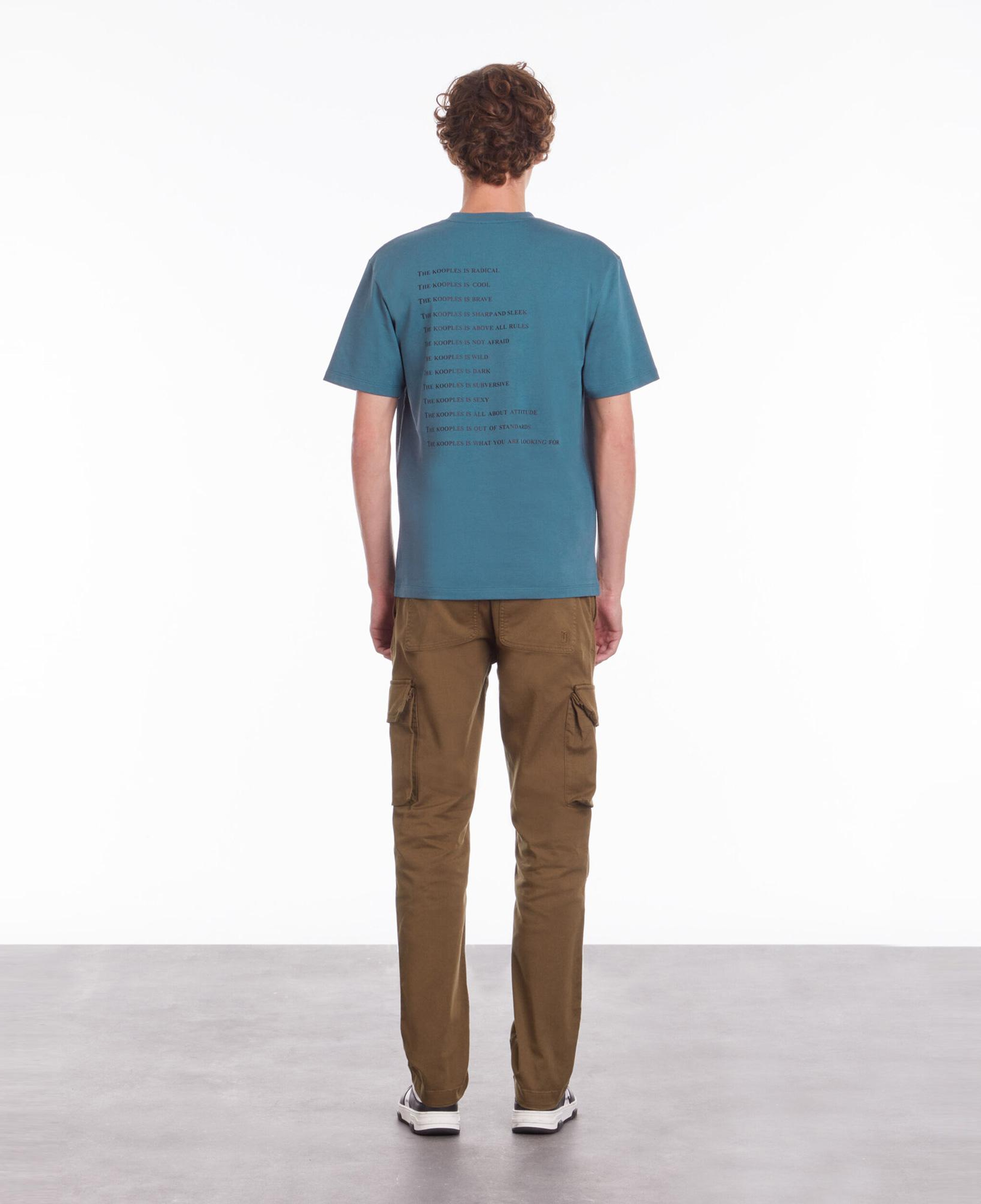 THE KOOPLES ERKEK BİSİKLET YAKA KISA KOLLU MAVİ T-SHIRT