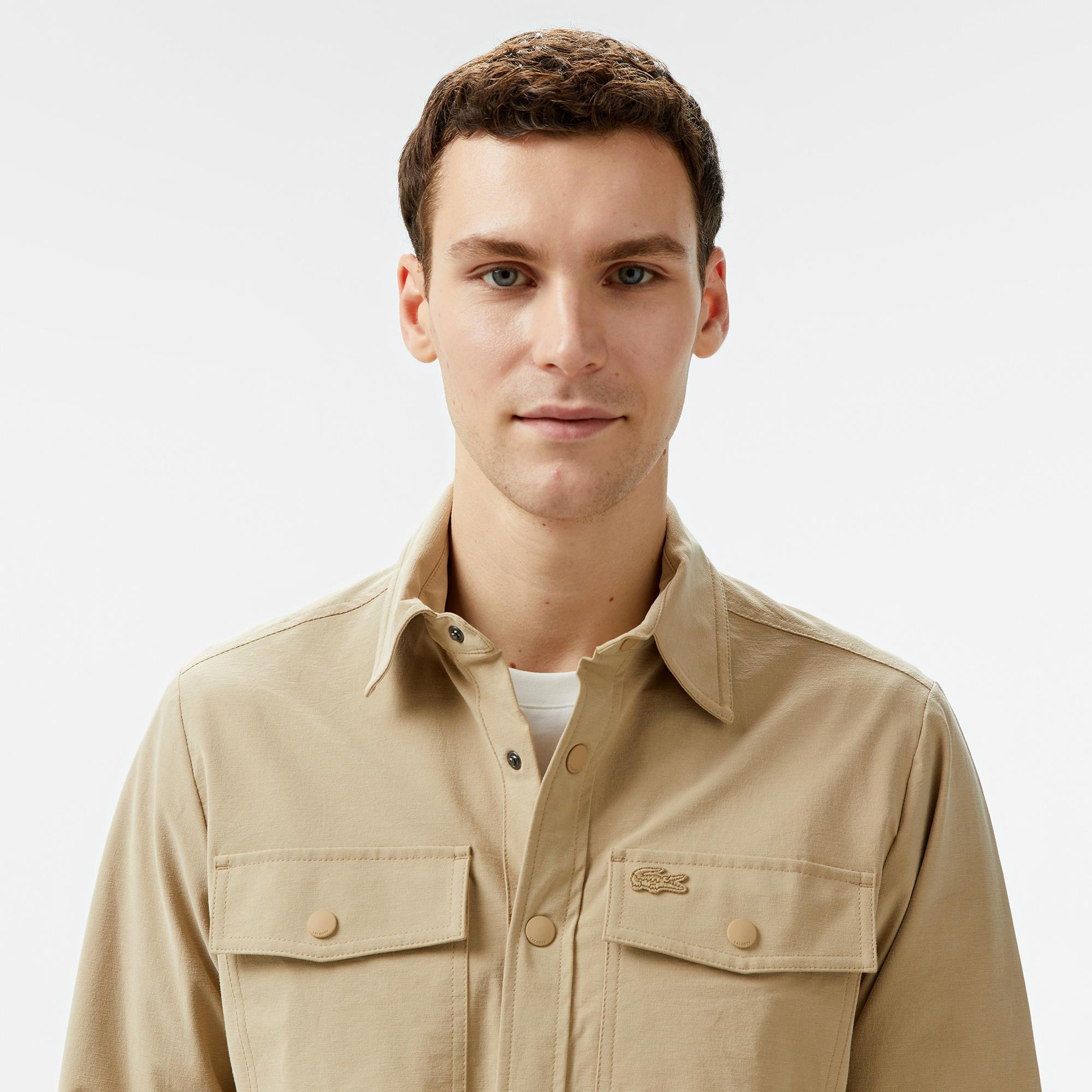 Lacoste Erkek Dik Yaka Kapitone Yeşil Mont