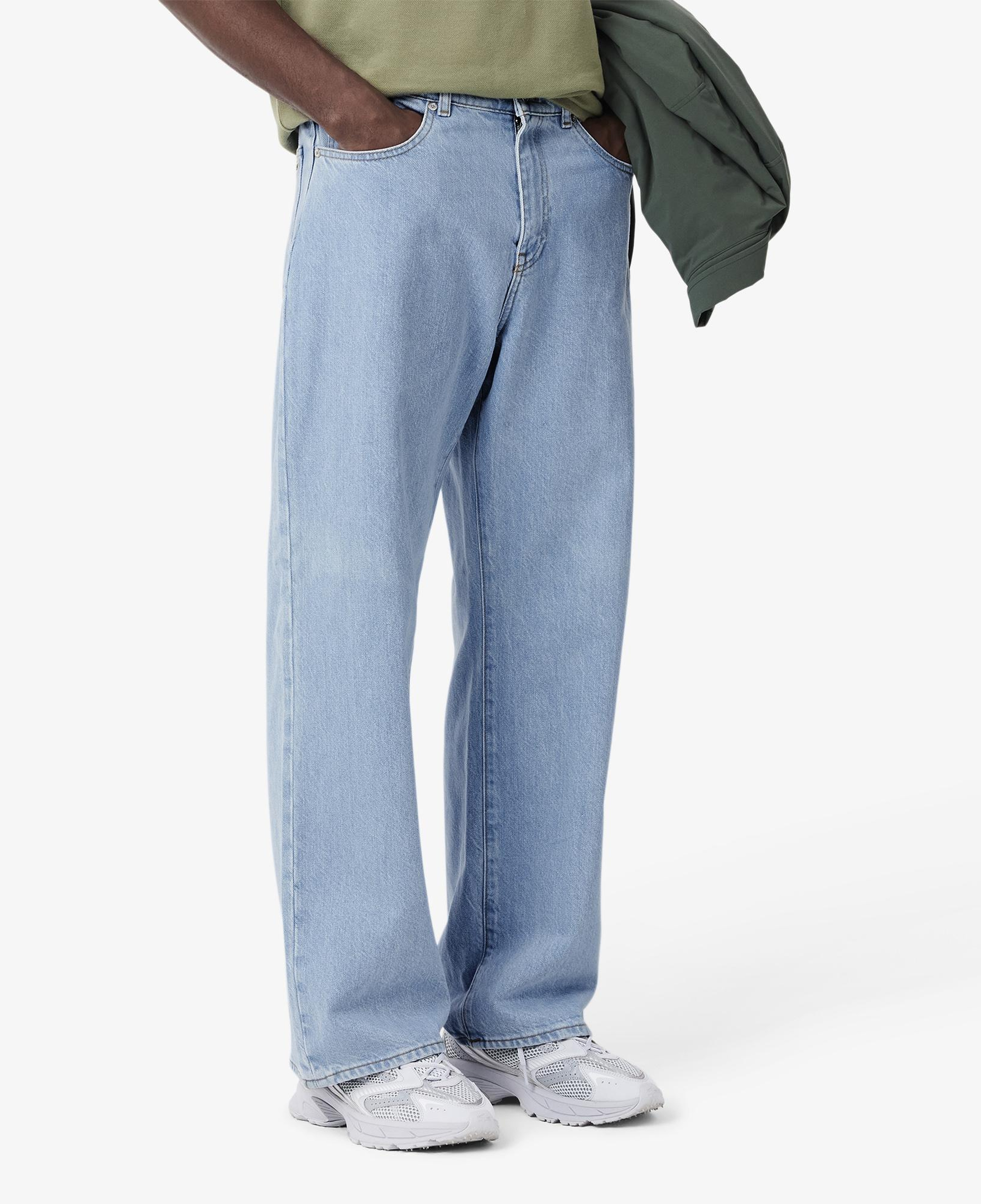 Erkek Loose Fit Denim Açık Mavi Pantolon