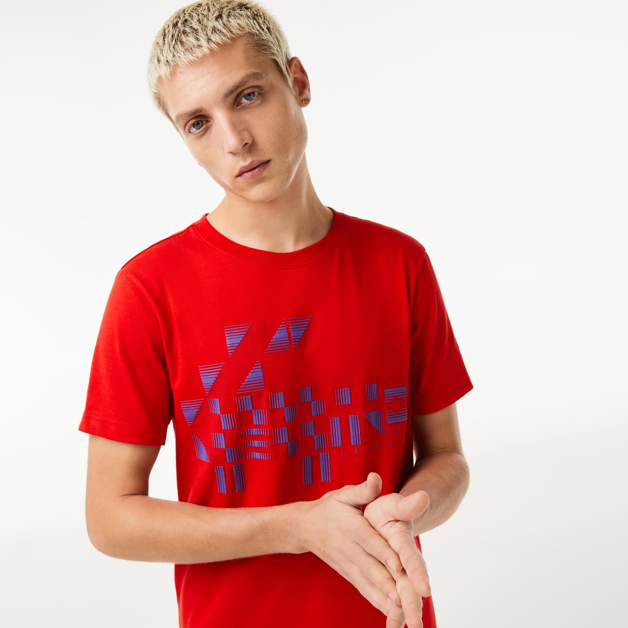 Erkek SPORT x Novak Djokovic Baskılı Kırmızı T-Shirt