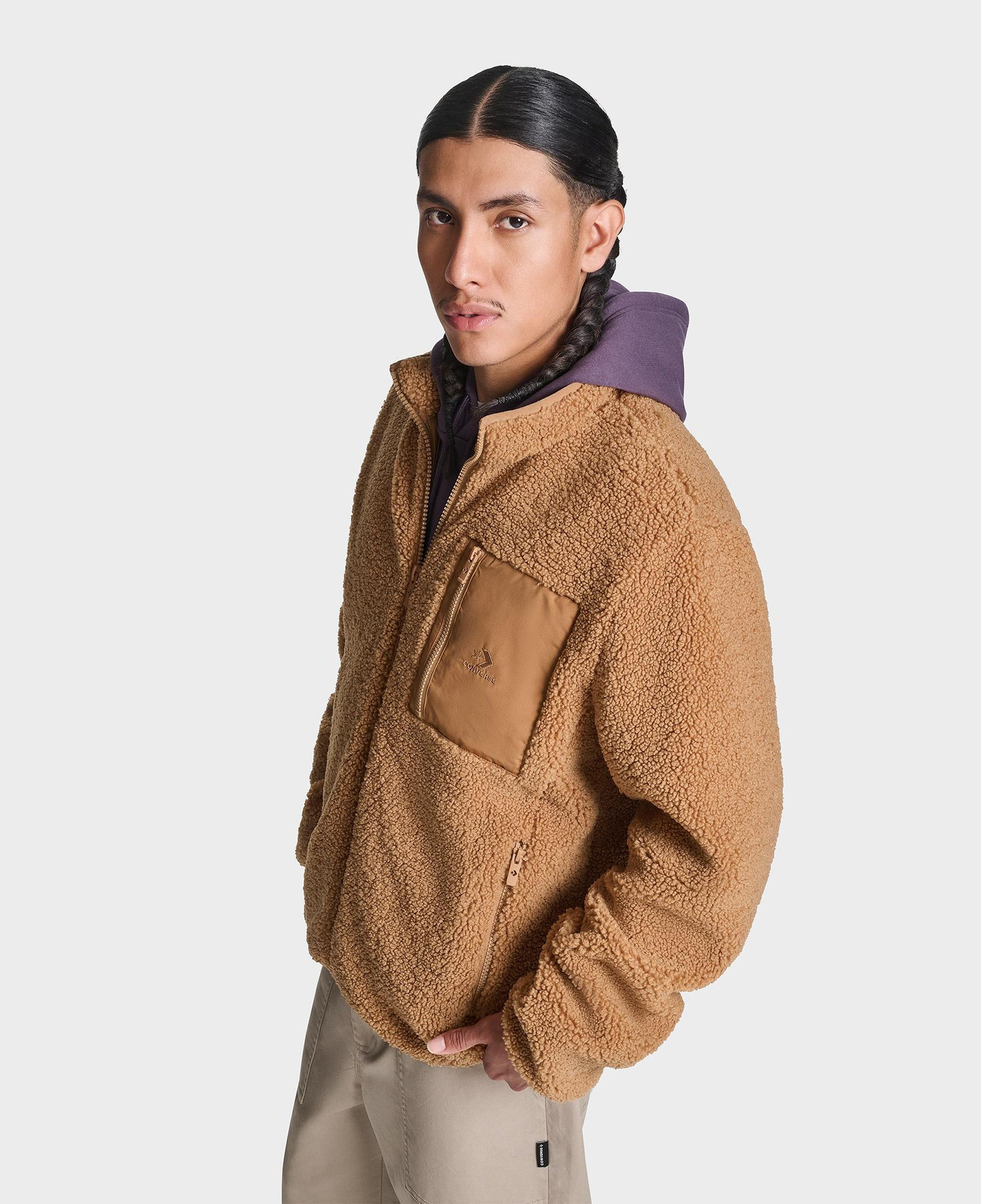 Converse Contrast Sherpa Erkek Kahverengi Ceket