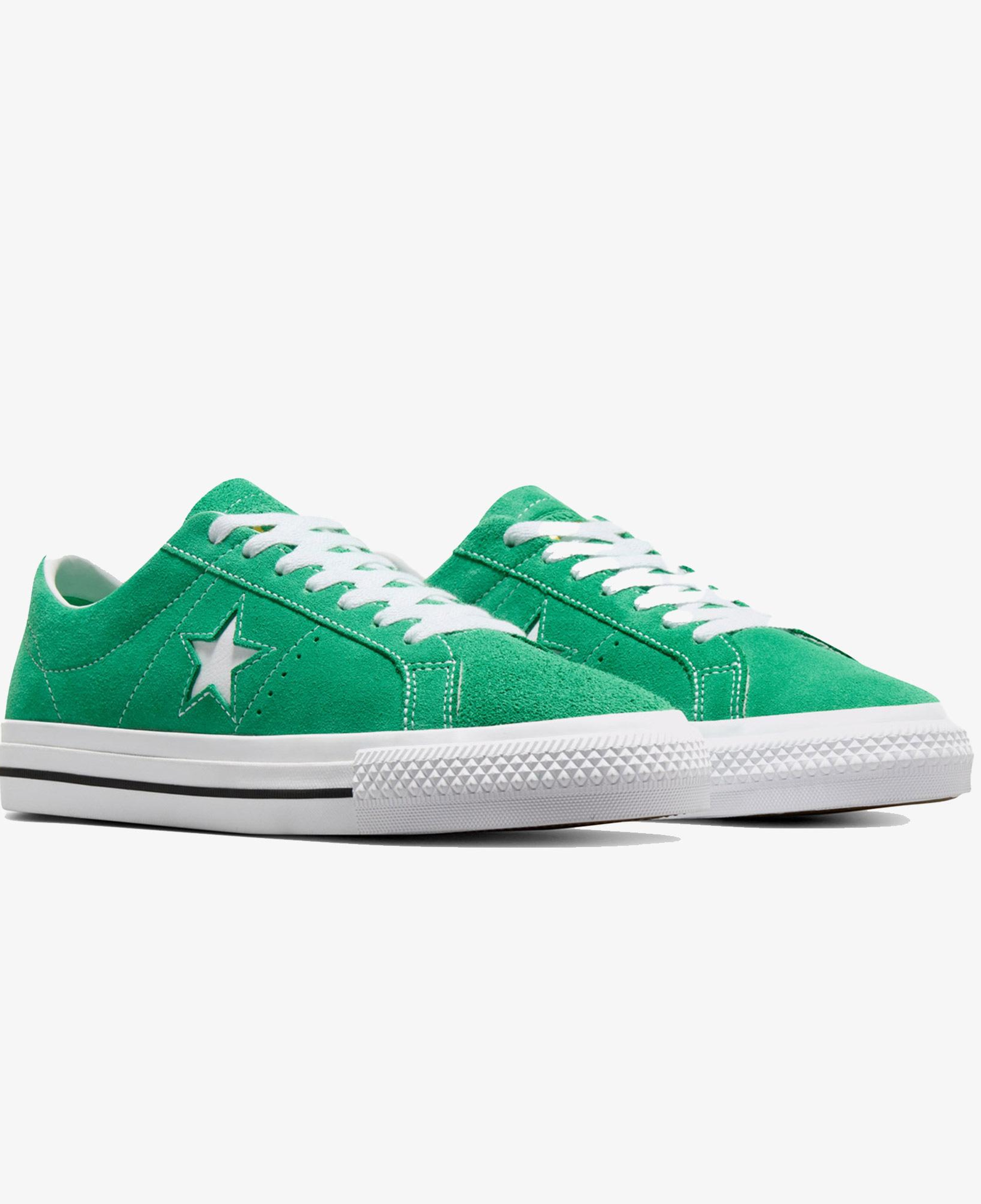 Converse One Star Pro Unisex Yeşil Süet Deri Sneaker