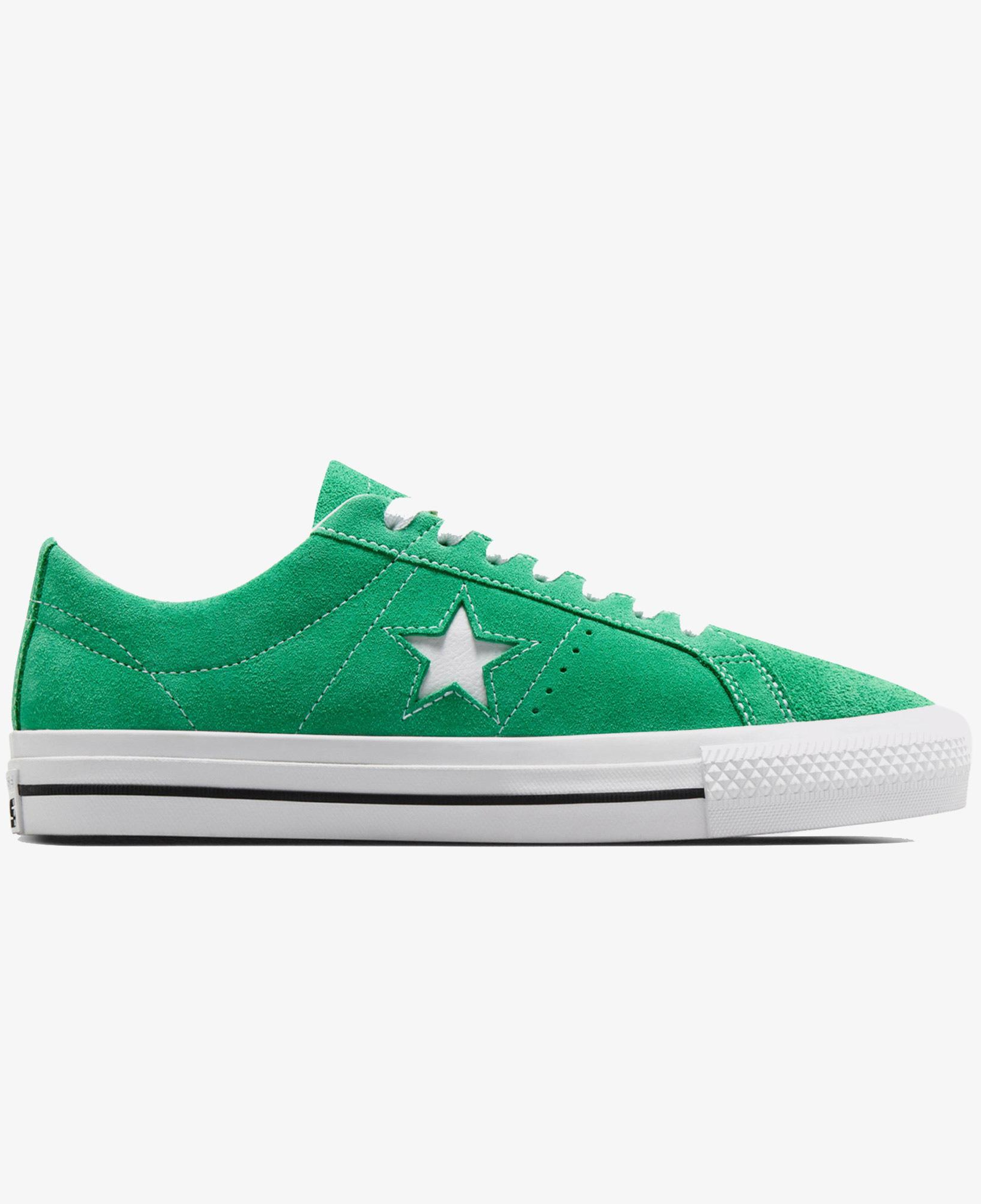 Converse One Star Pro Unisex Yeşil Süet Deri Sneaker