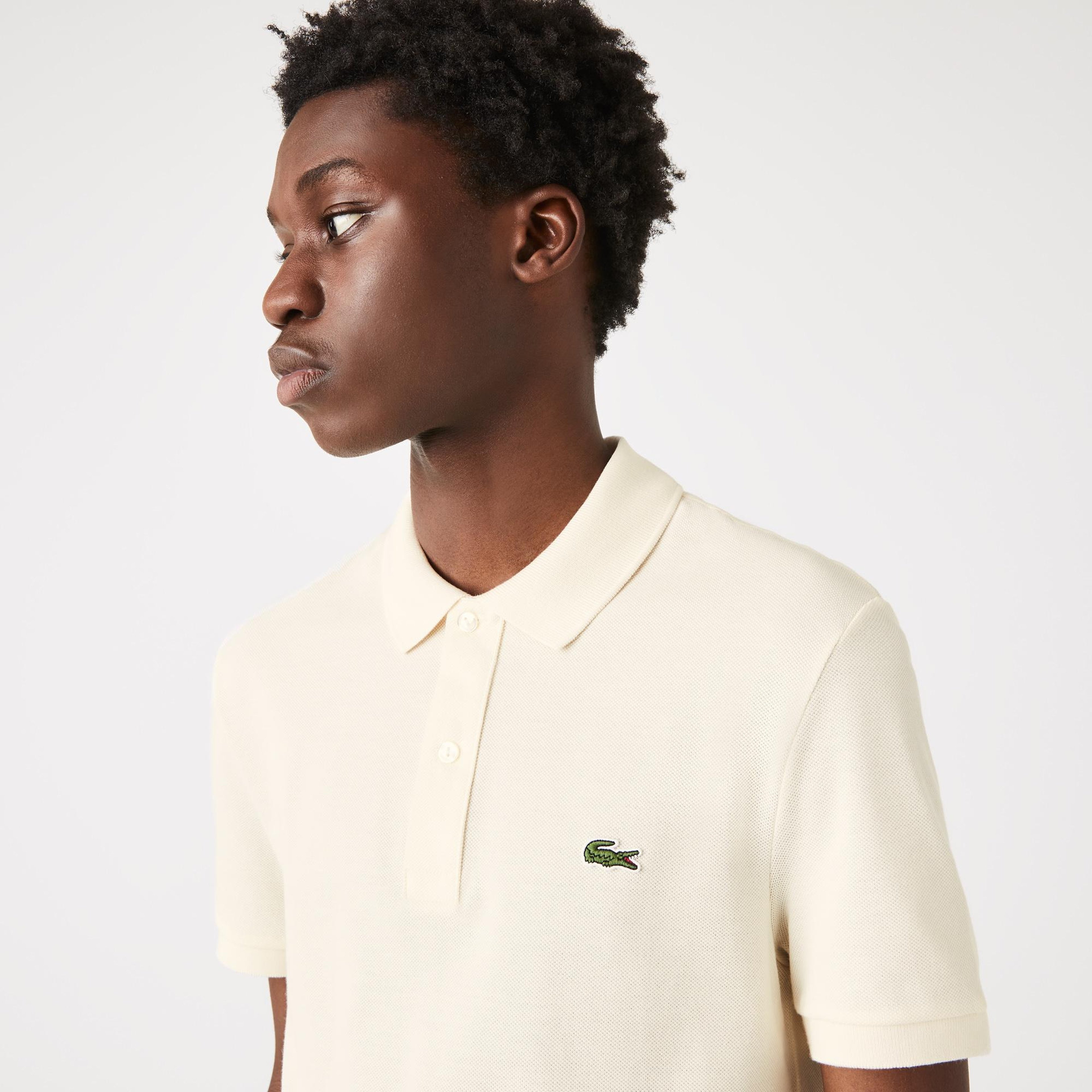 L.12.12 Erkek Slim Fit Bej Polo