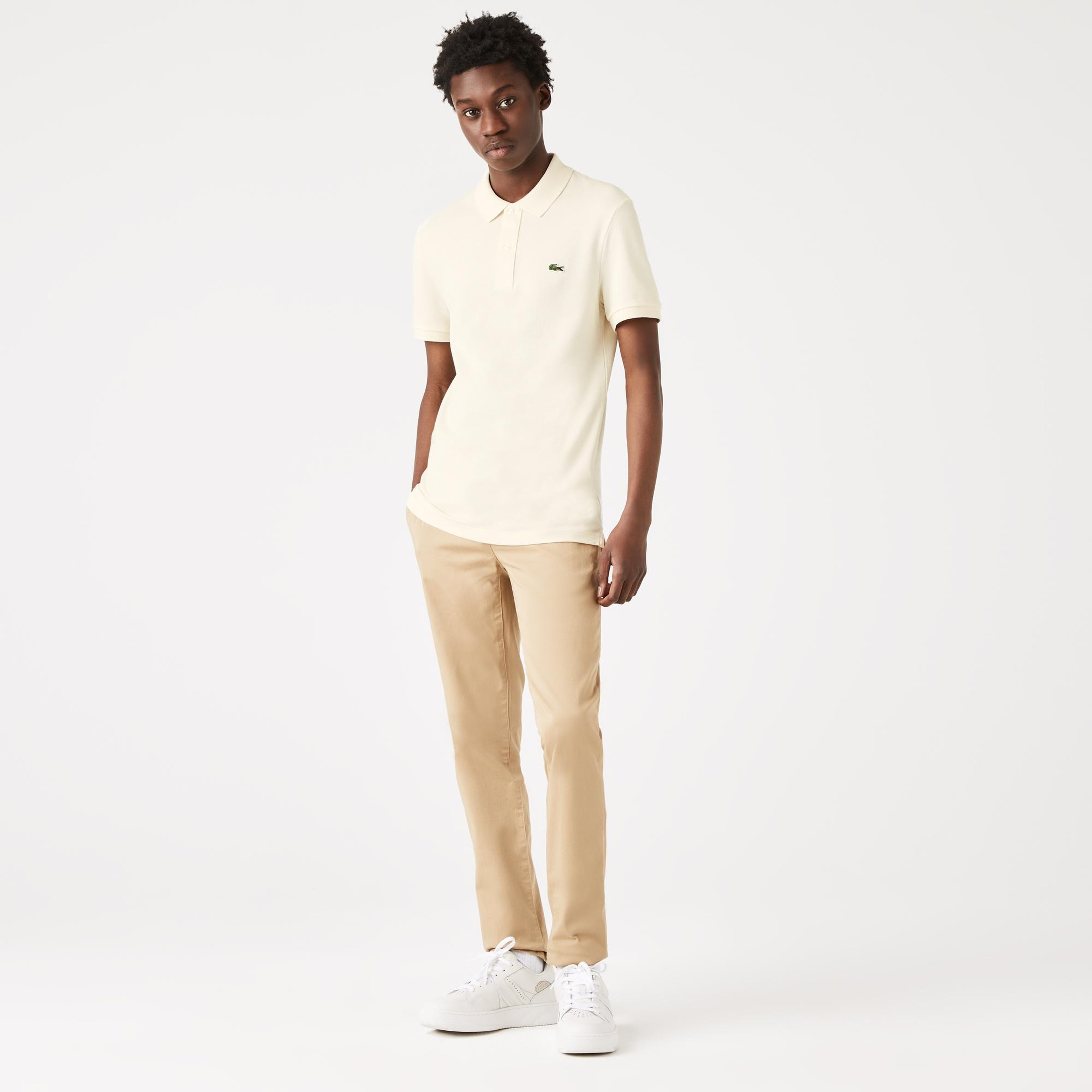 L.12.12 Erkek Slim Fit Bej Polo