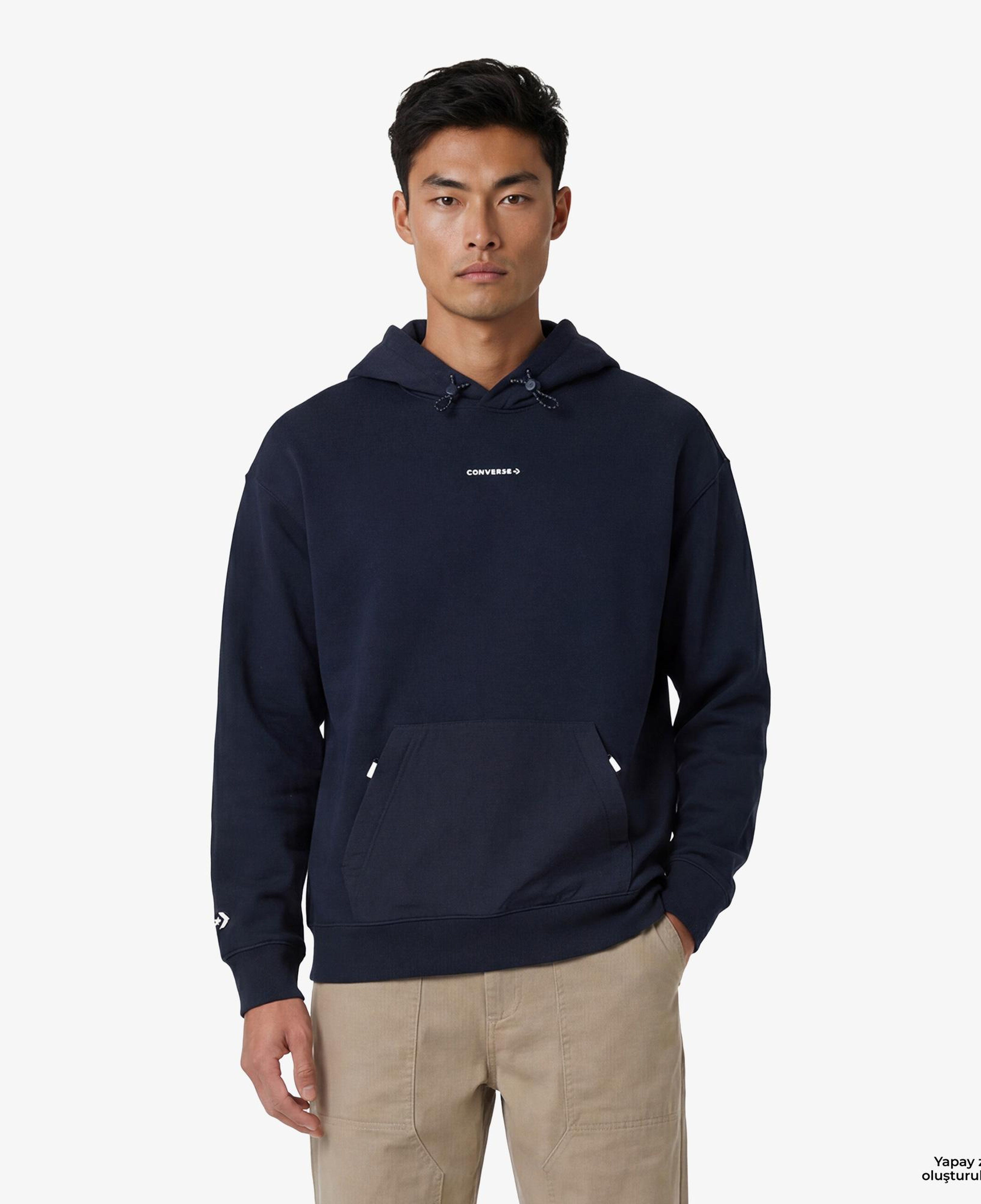 Converse Wordmark Erkek Siyah Hoodie
