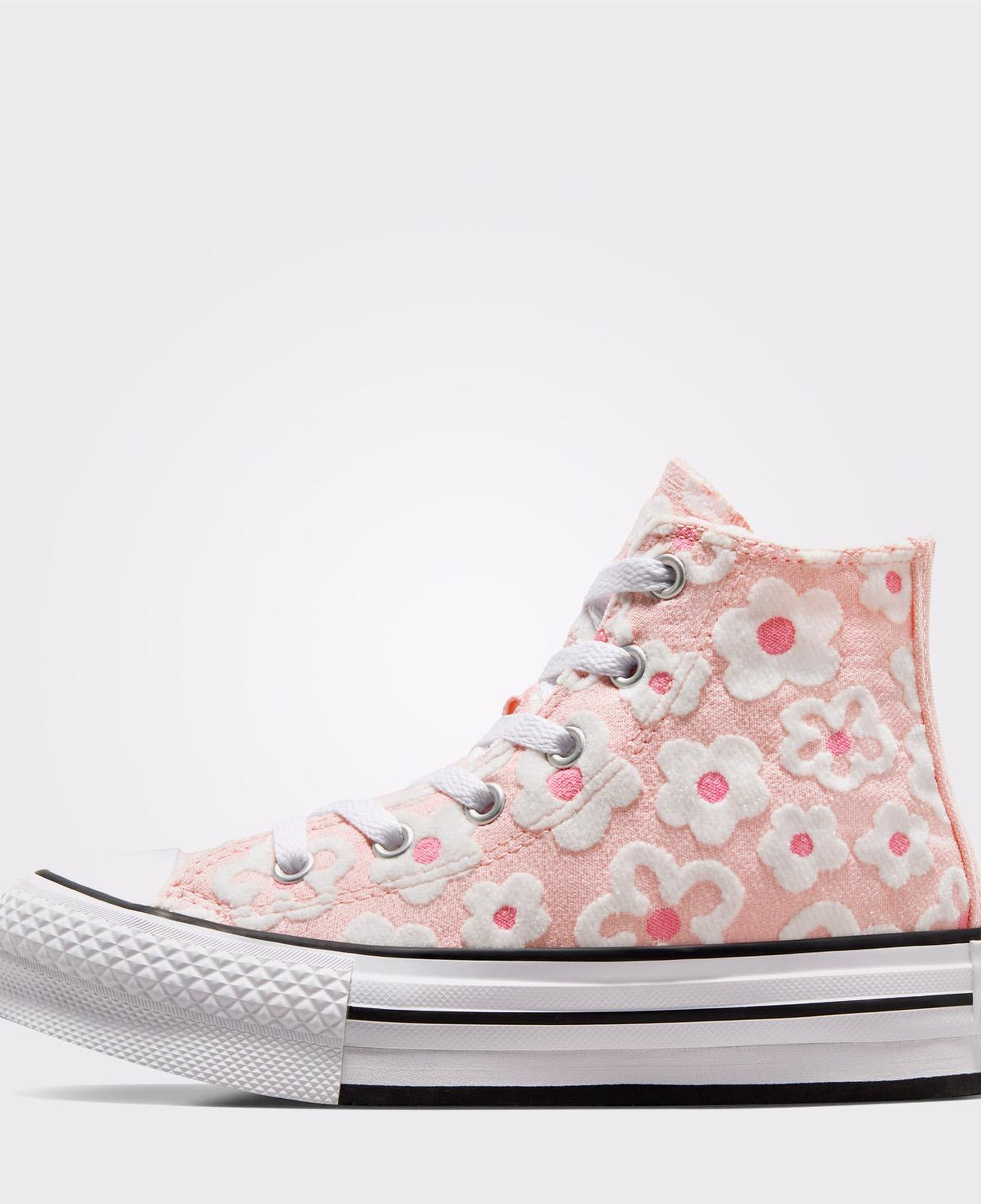 Converse Chuck Taylor All Star Lift Platform Floral Embroidery Çocuk Pembe Sneaker