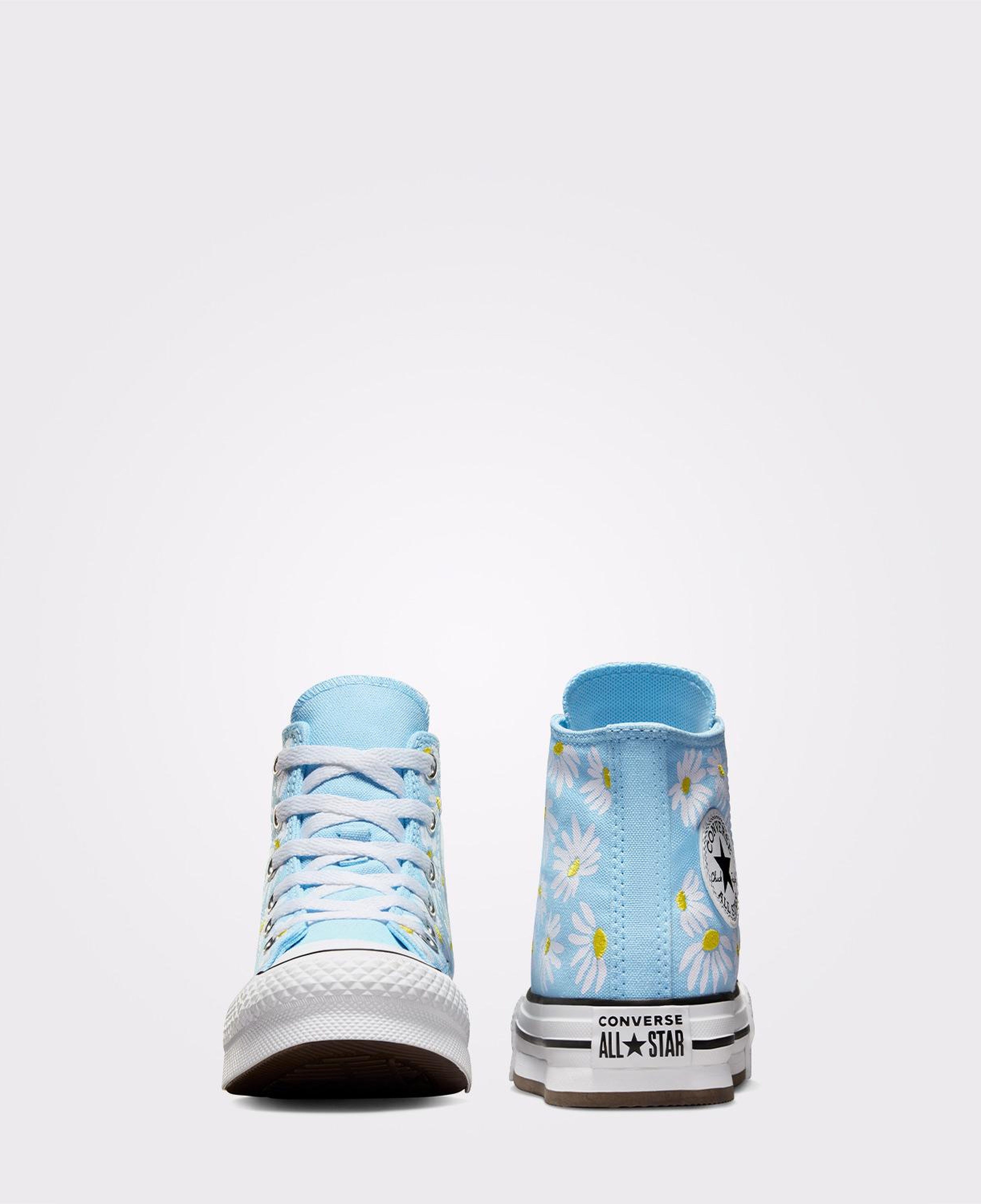 Converse Chuck Taylor All Star Lift Platform Floral Çocuk Mavi Sneaker