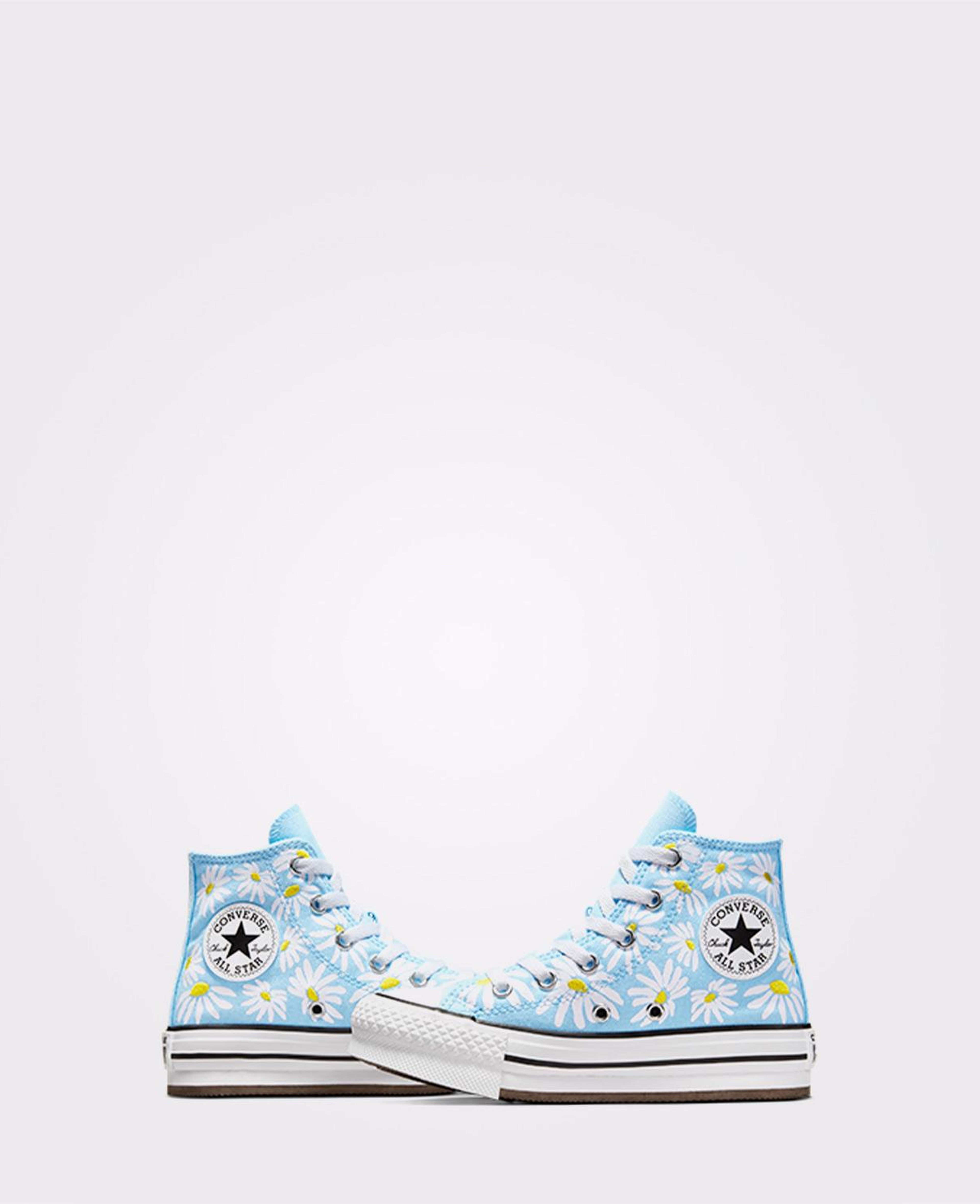 Converse Chuck Taylor All Star Lift Platform Floral Çocuk Mavi Sneaker