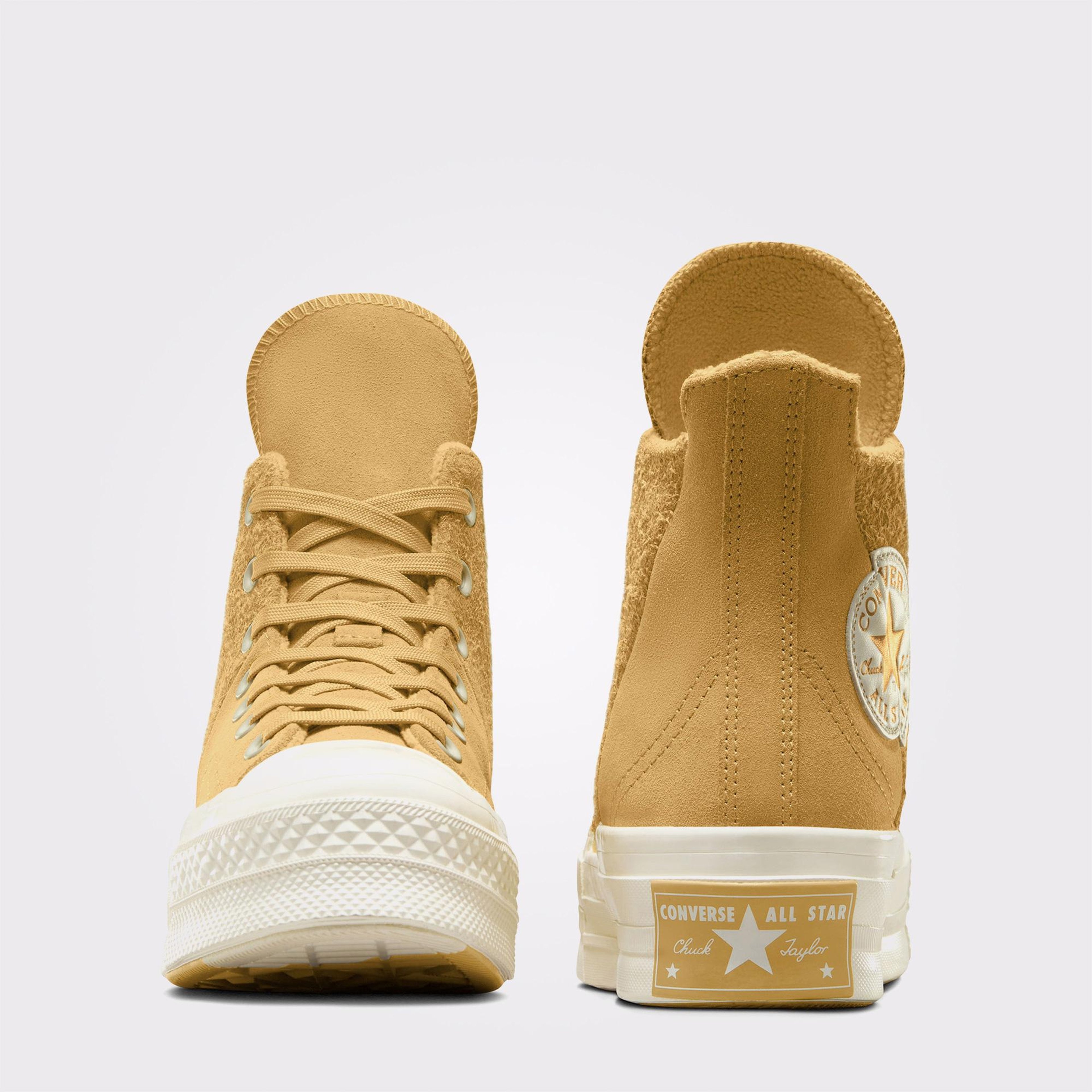 Converse Chuck 70 Plus Warm Winter Kadın Bej Deri Sneaker