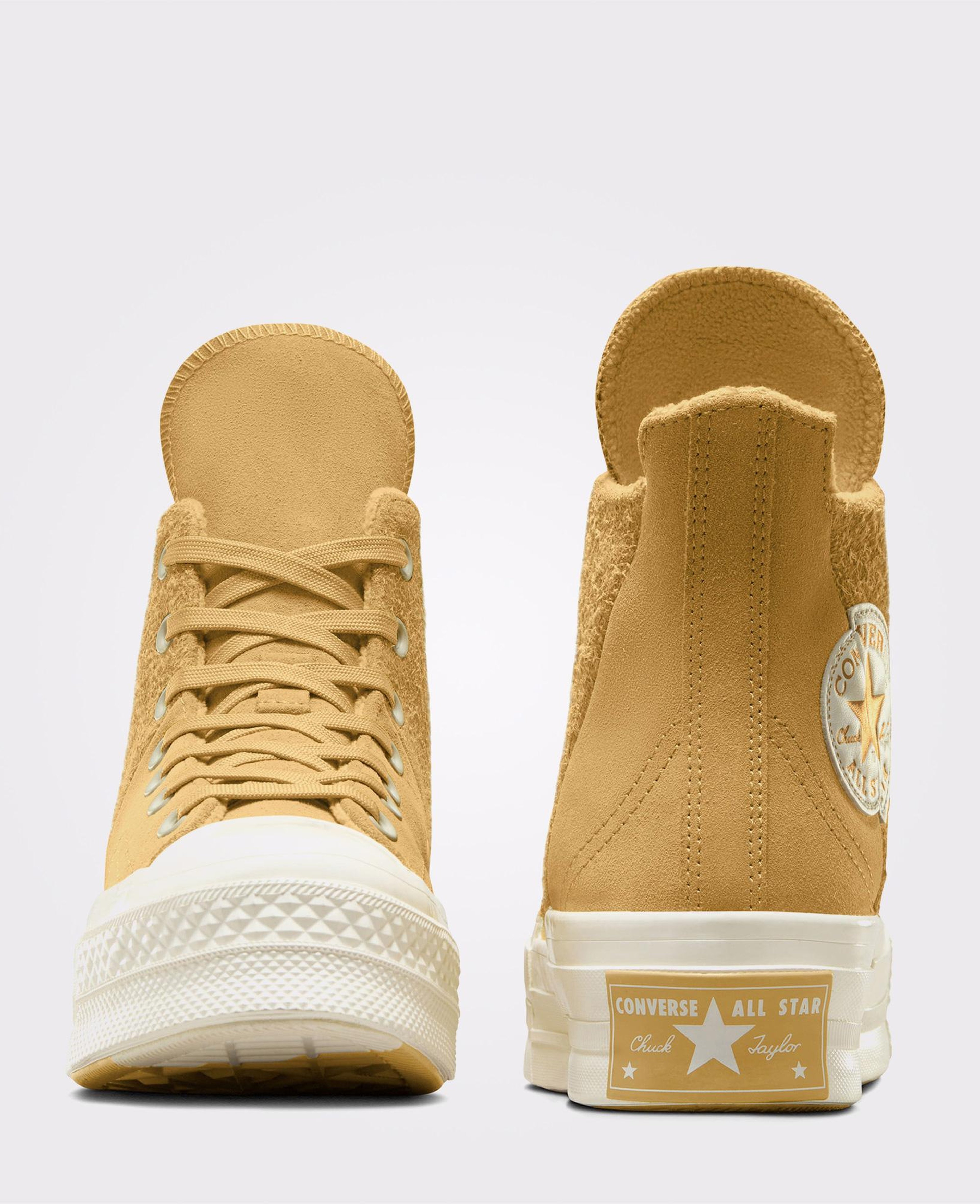 Converse Chuck 70 Plus Warm Winter Kadın Bej Deri Sneaker