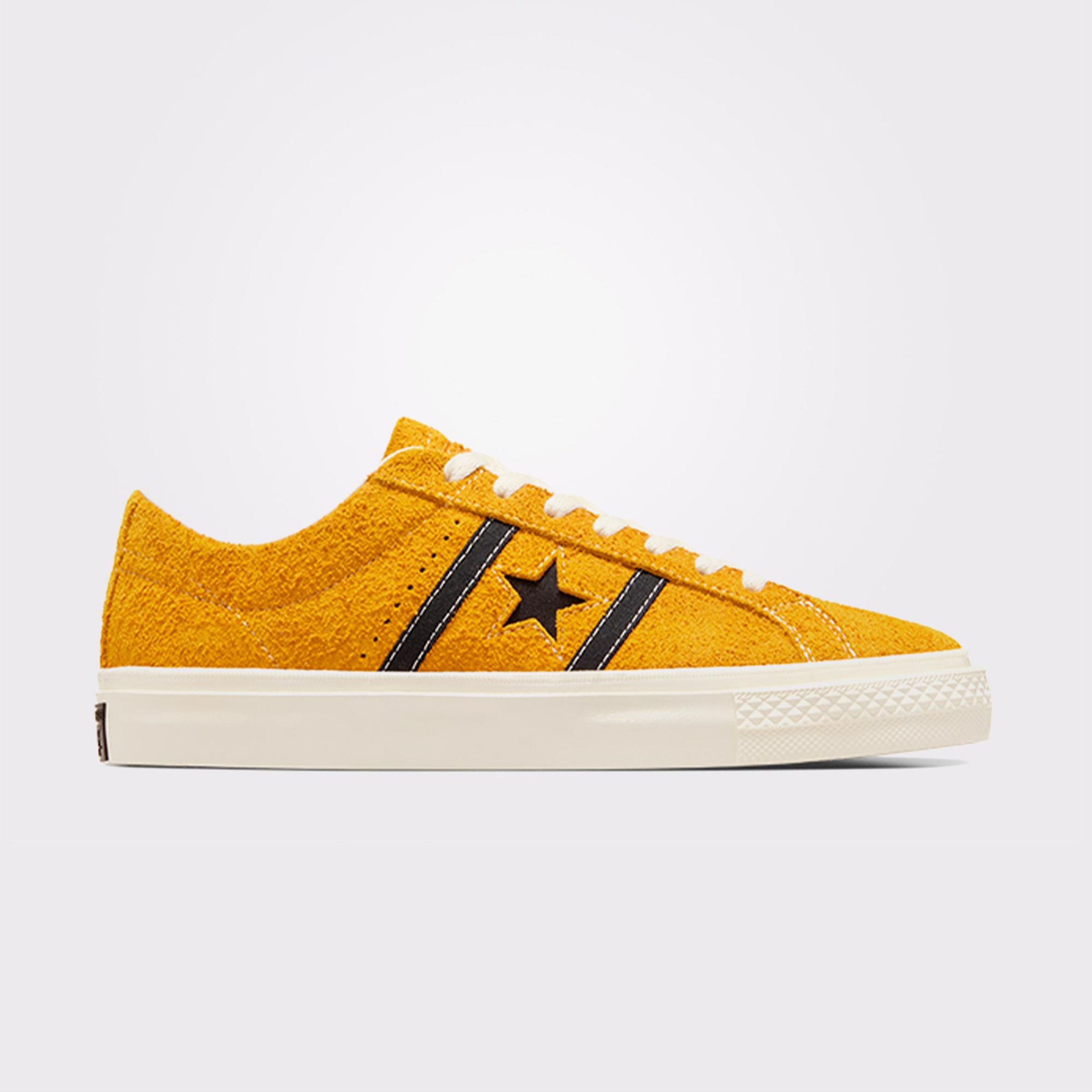 Converse One Star Academy Pro Suede Unisex Sarı Deri Sneaker