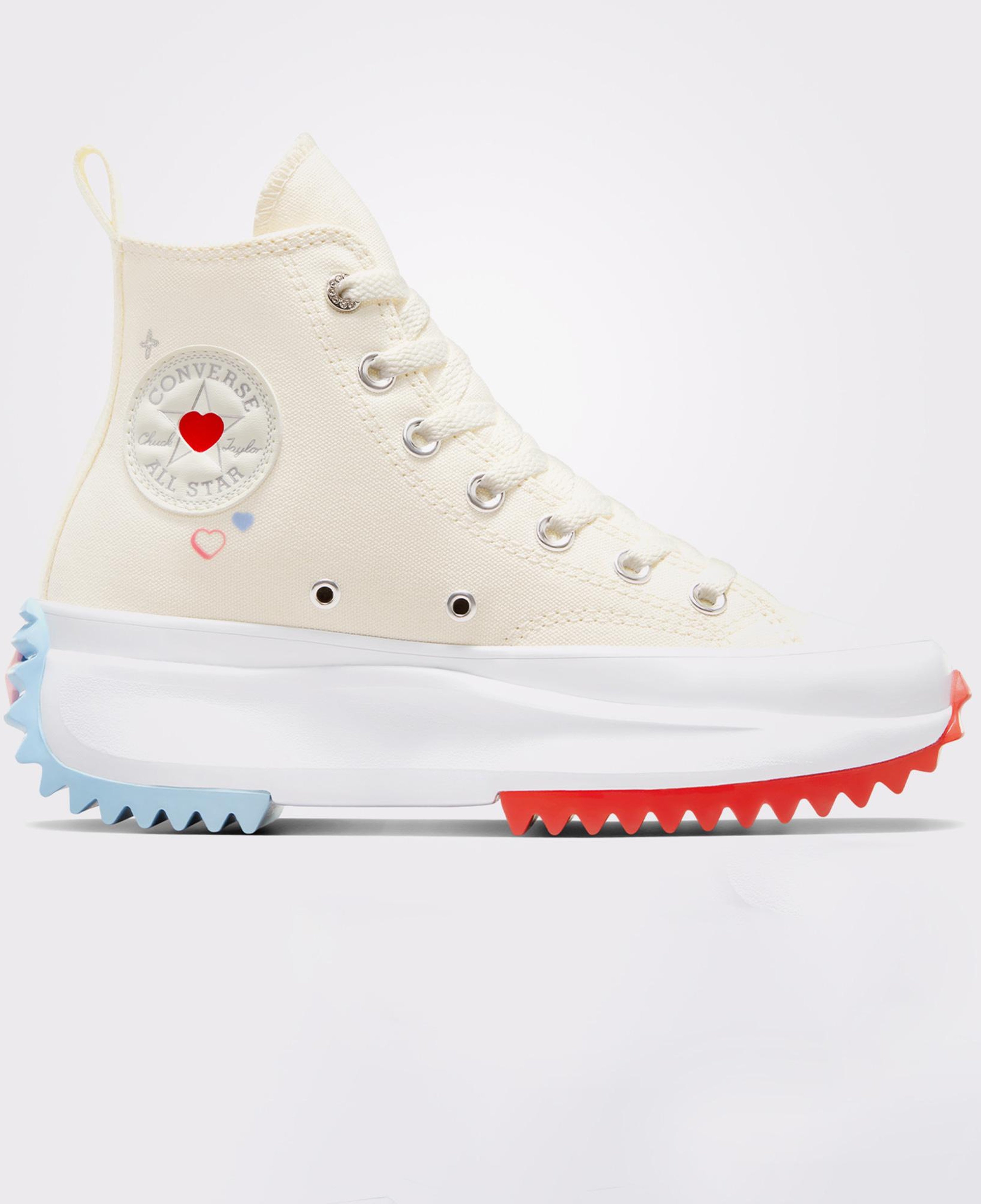 Converse Run Star Hike Platform Y2K Heart Unisex Krem Sneaker