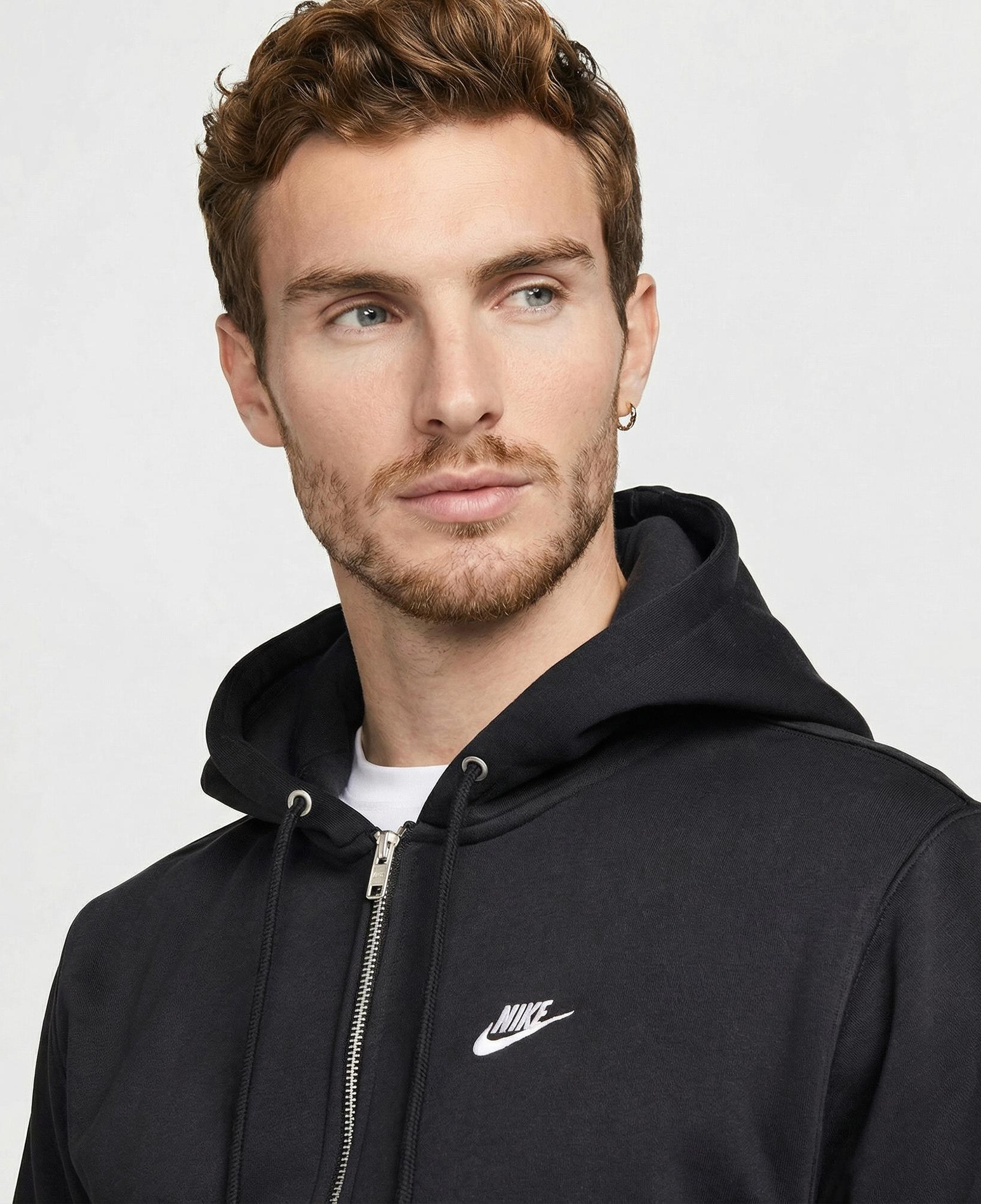 Nike Club Erkek Siyah Kapüşonlu Hoodie