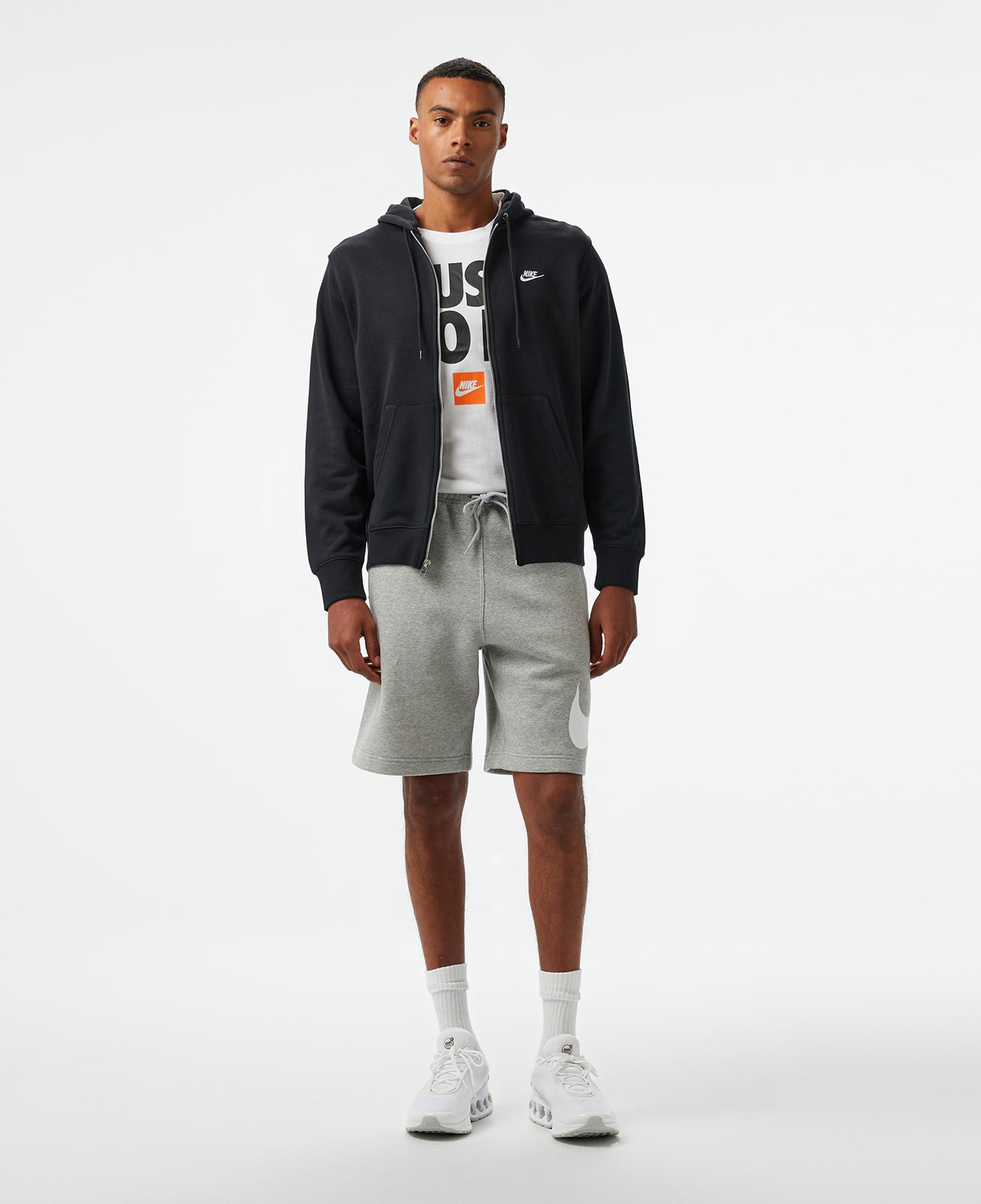 Nike Club Fleece Erkek Siyah Hoodie