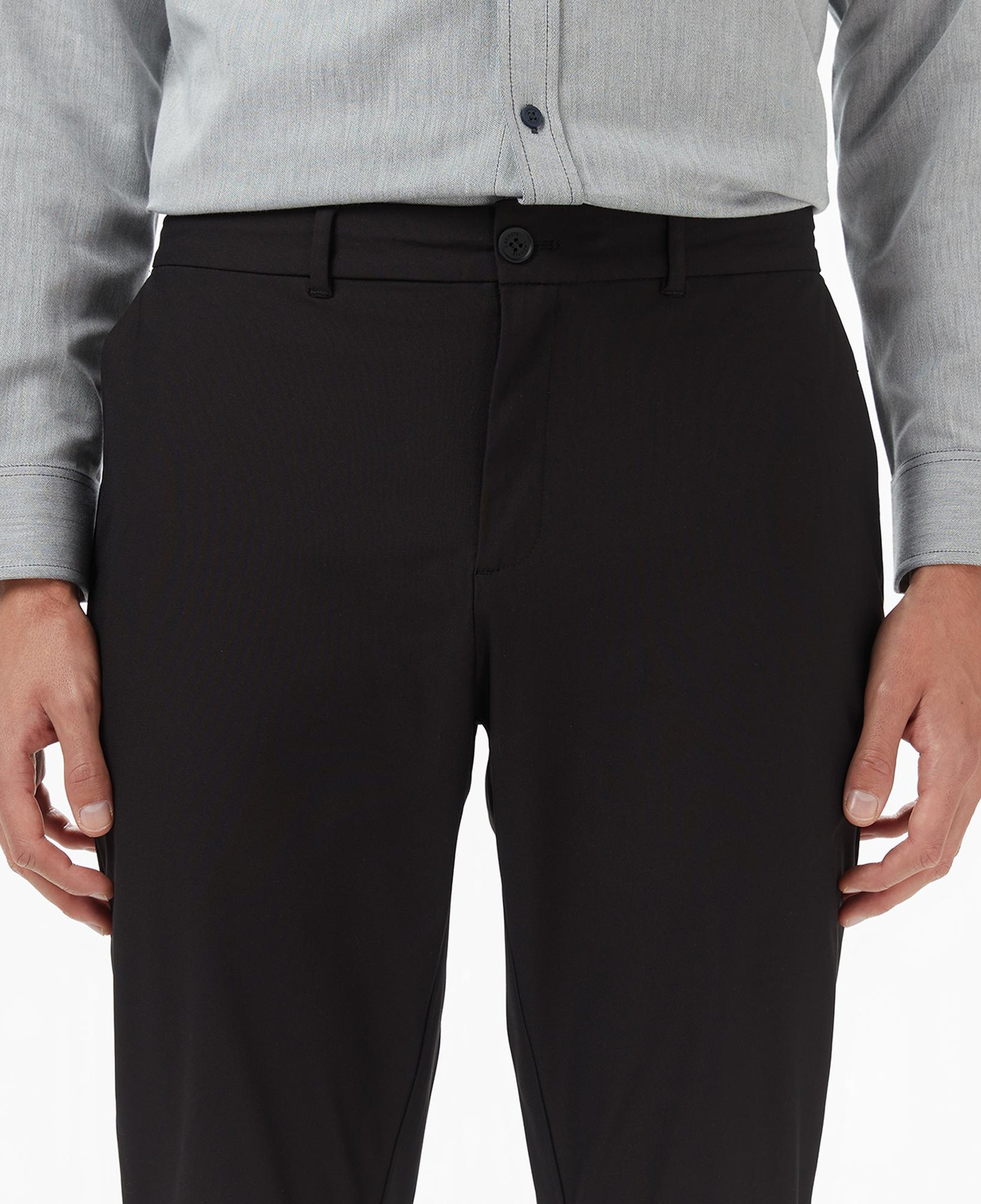 Erkek Slim Fit Siyah Pantolon