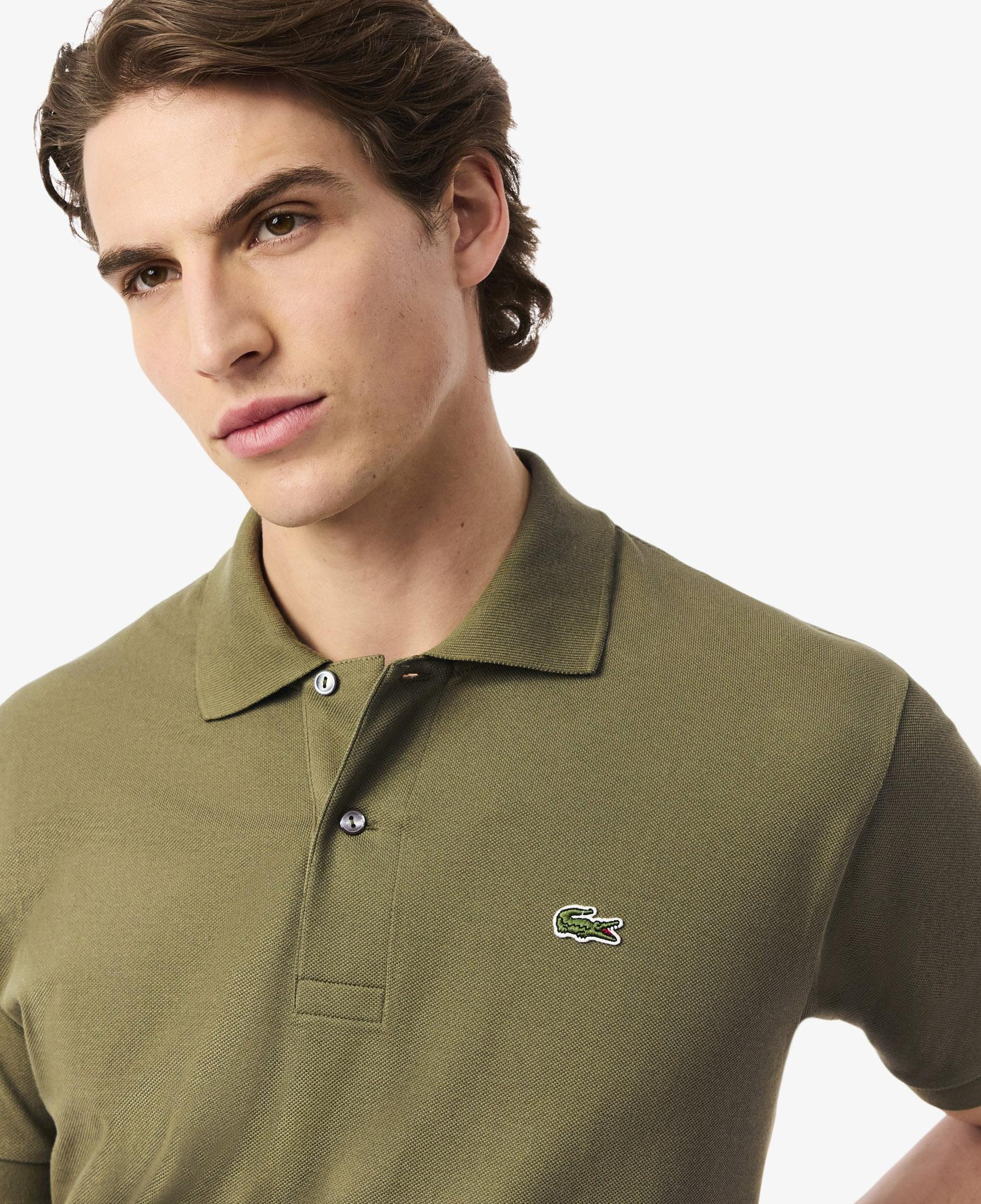 L.12.12 Erkek Classic Fit Haki Polo