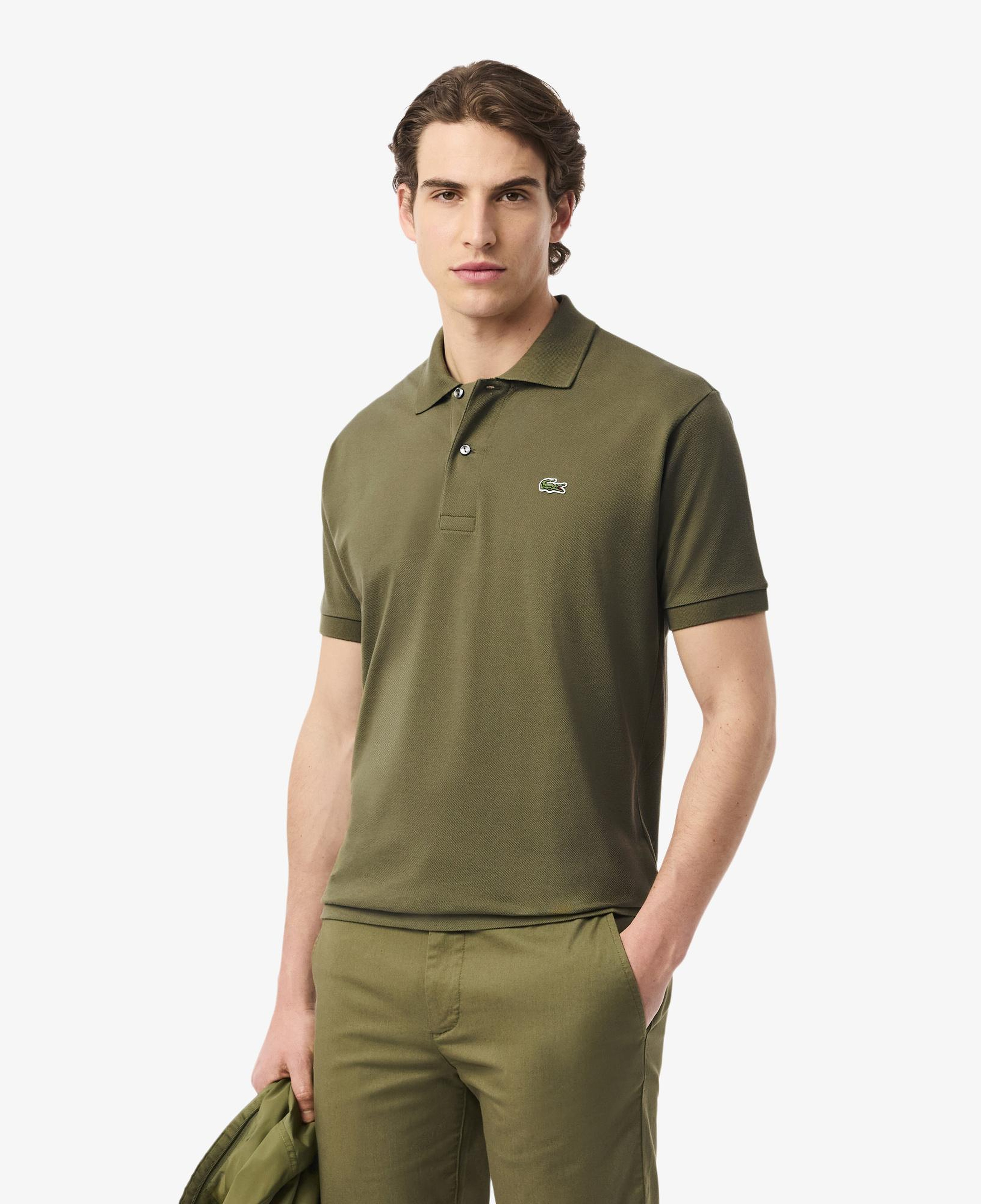 L.12.12 Erkek Classic Fit Haki Polo