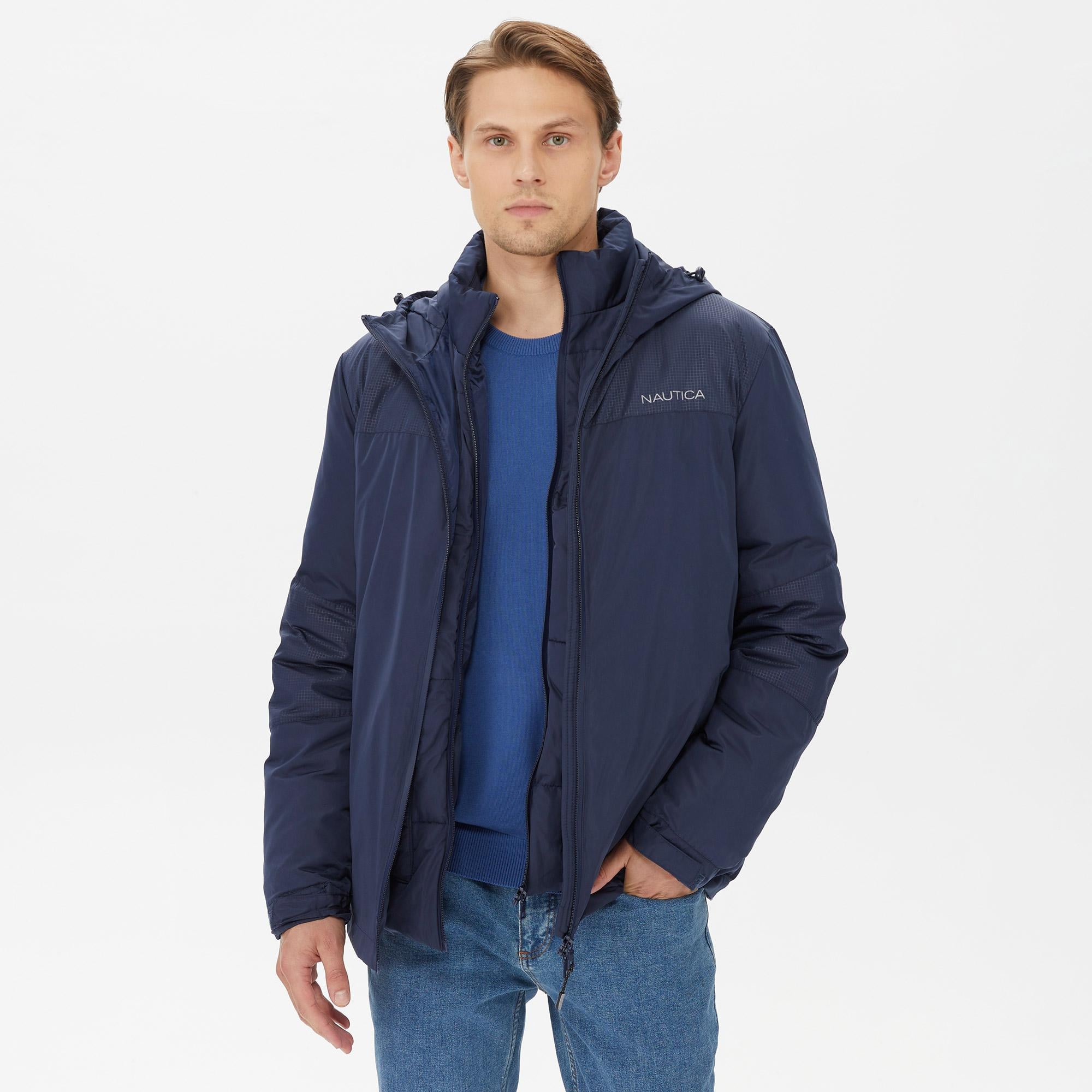 Nautica Erkek Lacivert Standart Fit Mont