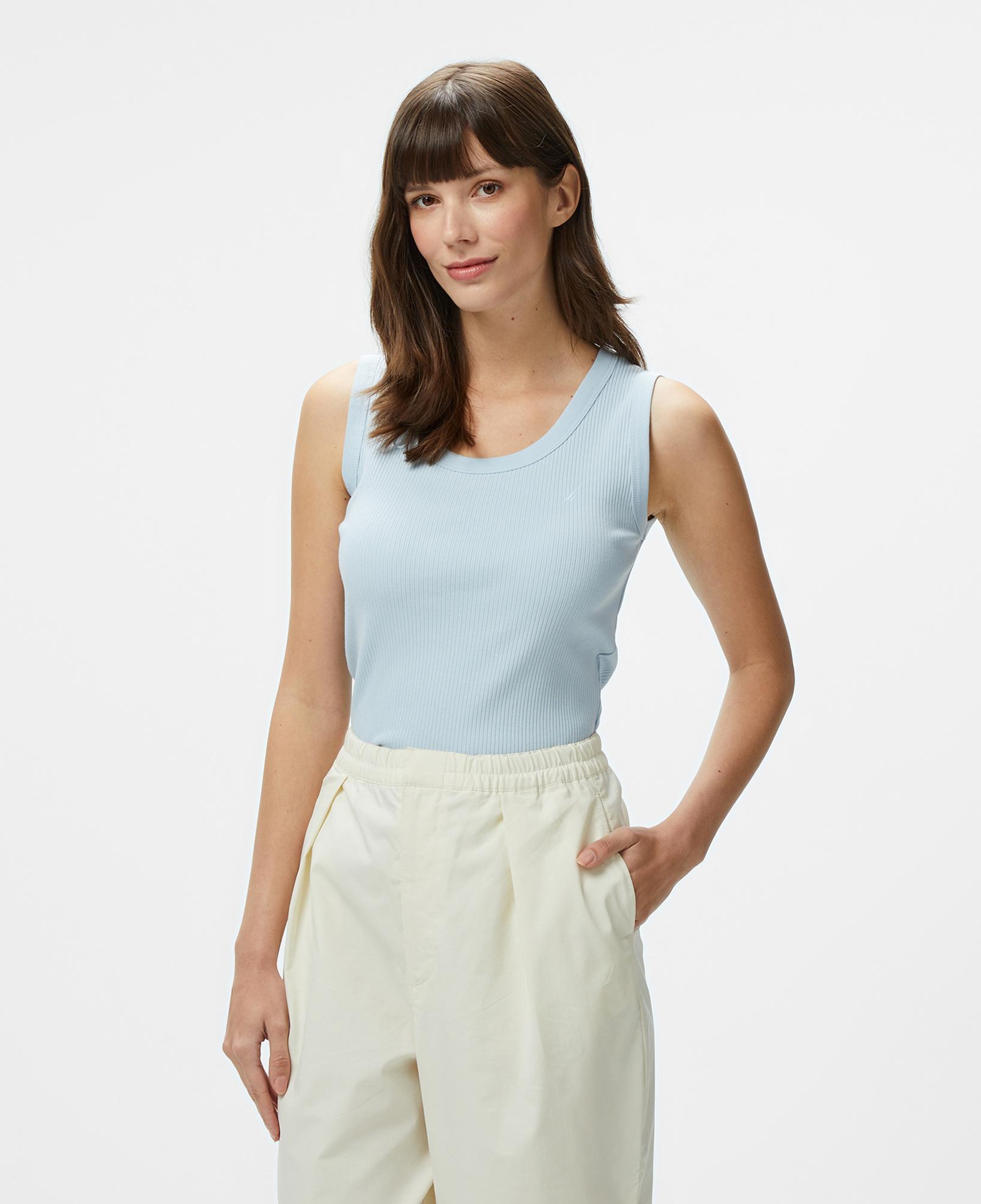 Nautica Kadın Mavi Slim Fit T-Shirt