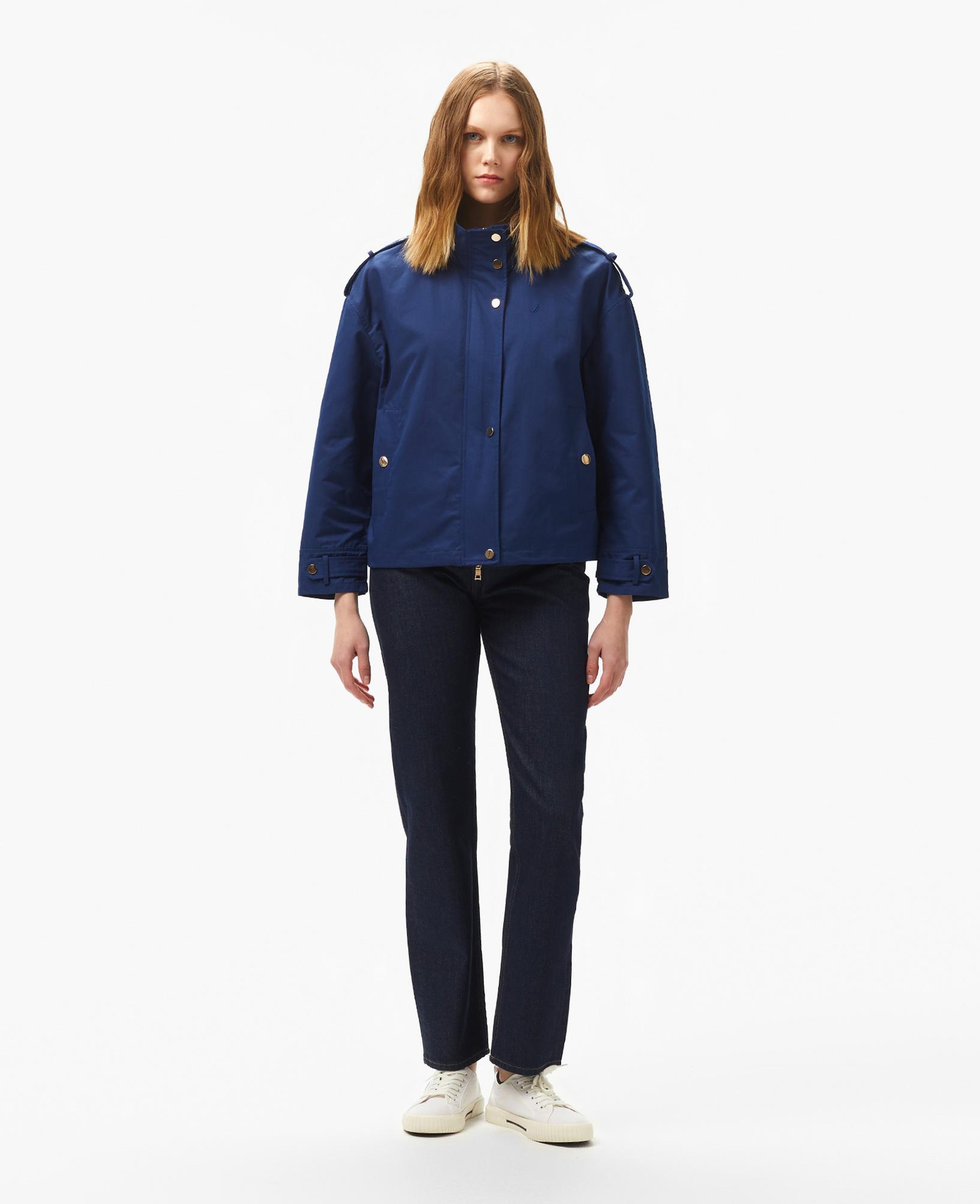Nautica Kadın Lacivert Regular Fit Dik Yaka Mont