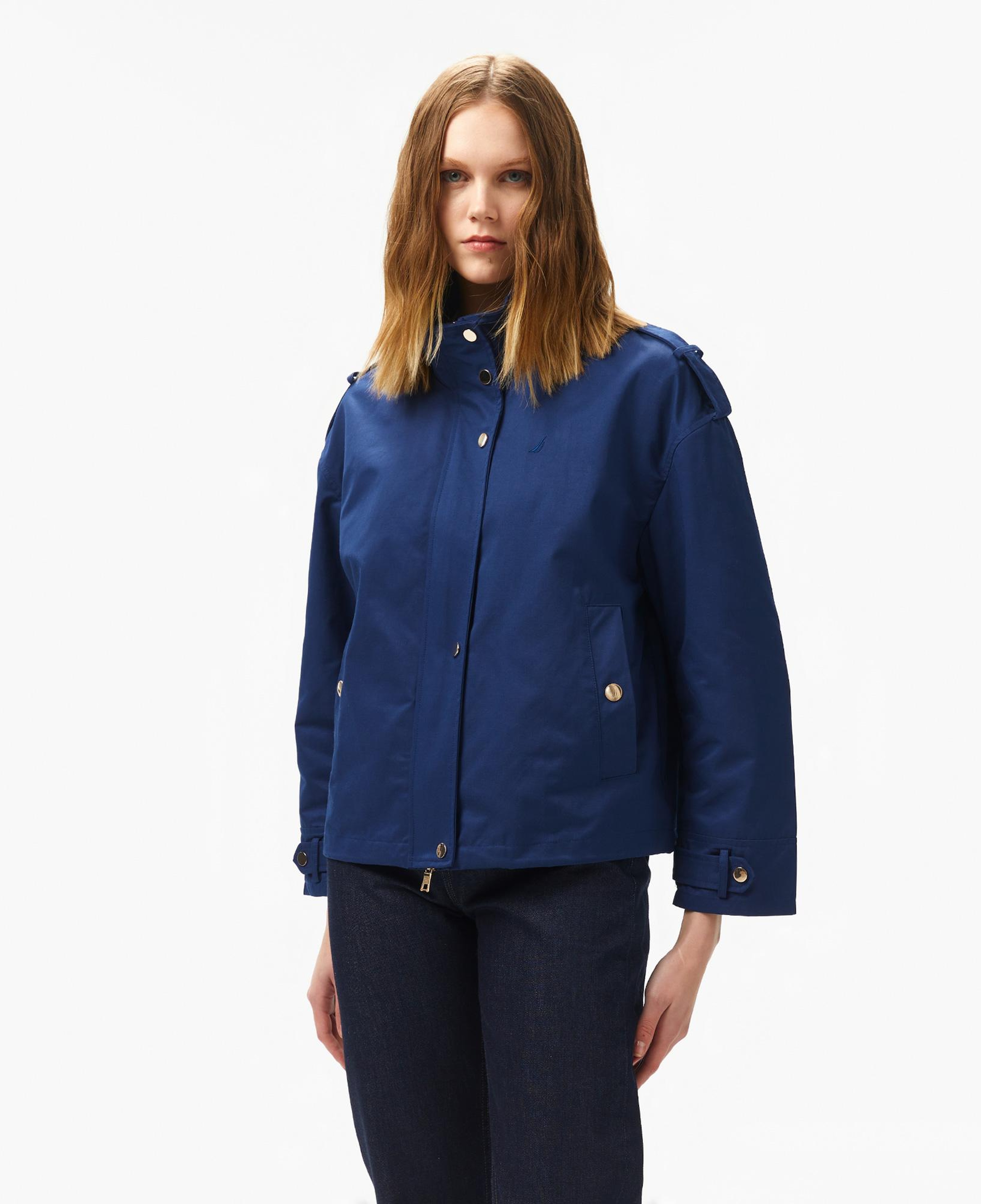 Nautica Kadın Lacivert Regular Fit Dik Yaka Mont
