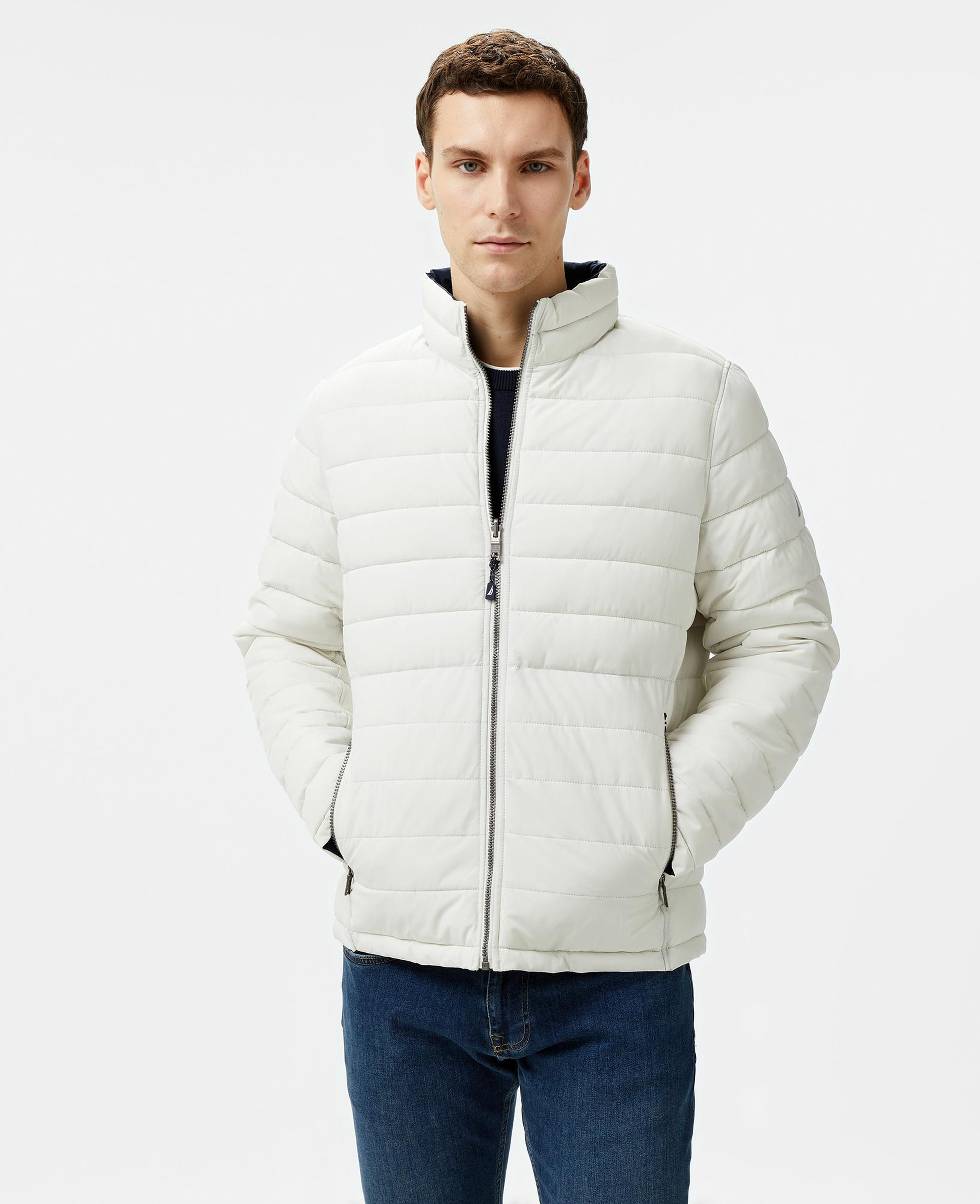 Nautica Erkek Krem & Lacivert Çift Taraflı Mont