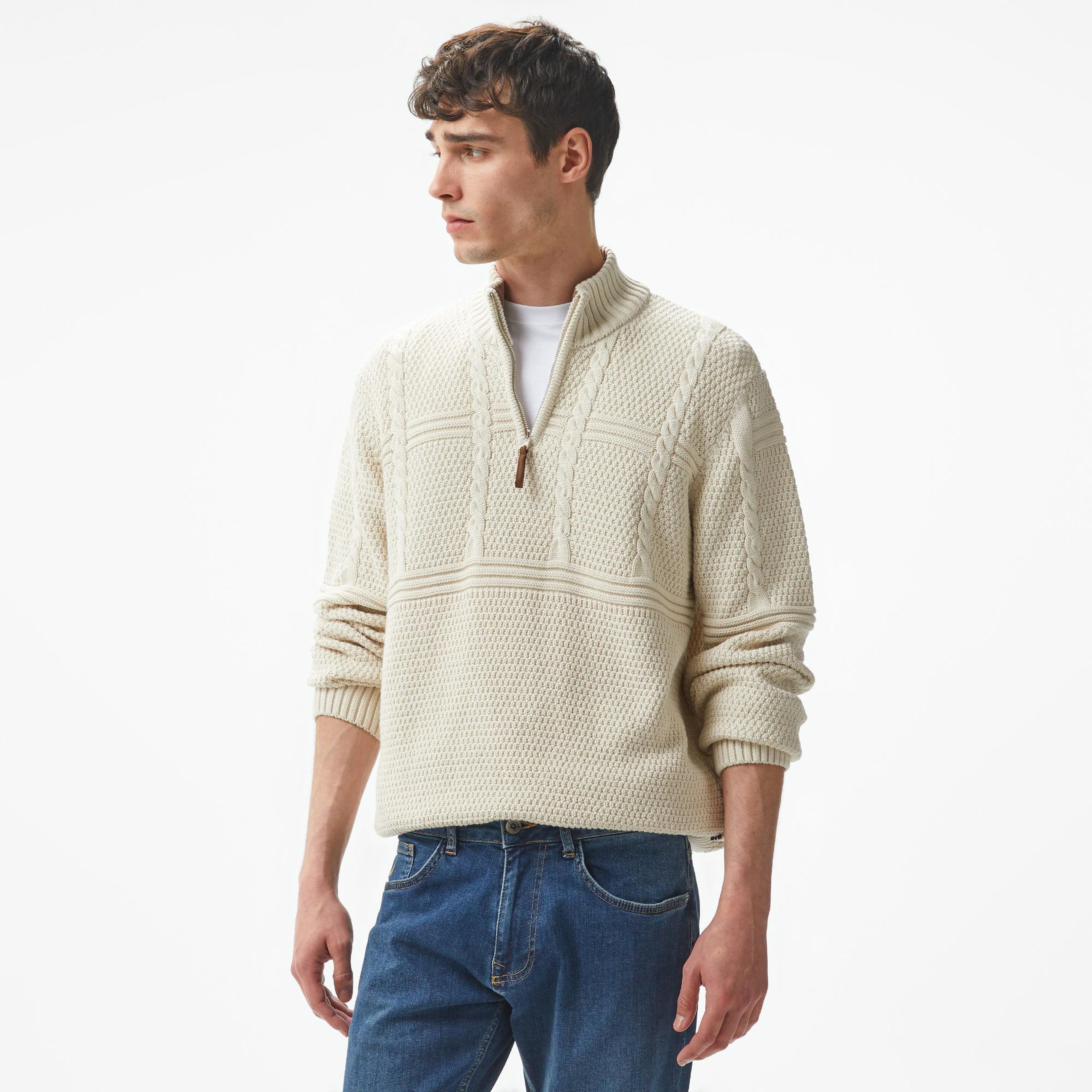 Nautica Erkek Beyaz Regular Fit Kazak