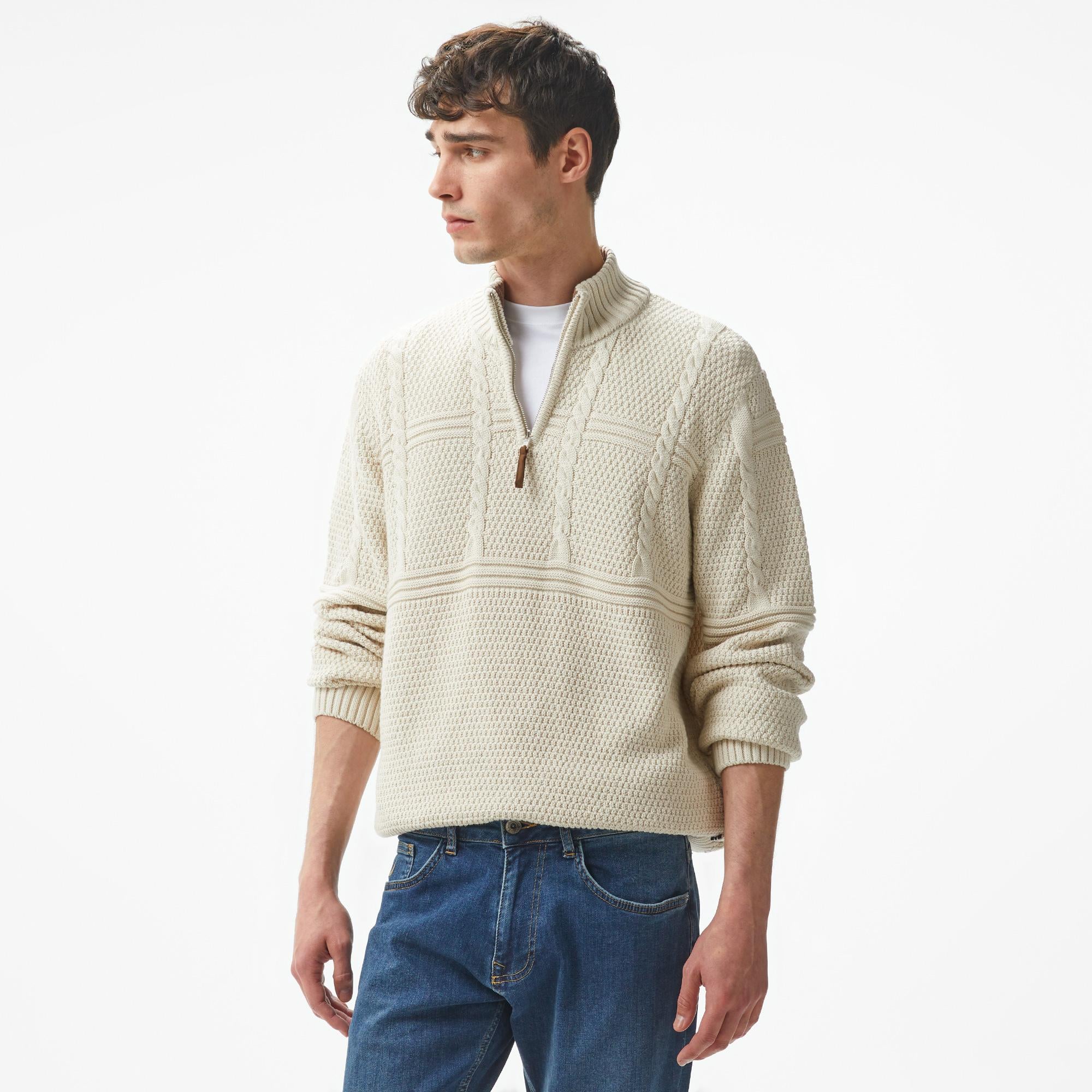 Nautica Erkek Beyaz Regular Fit Kazak