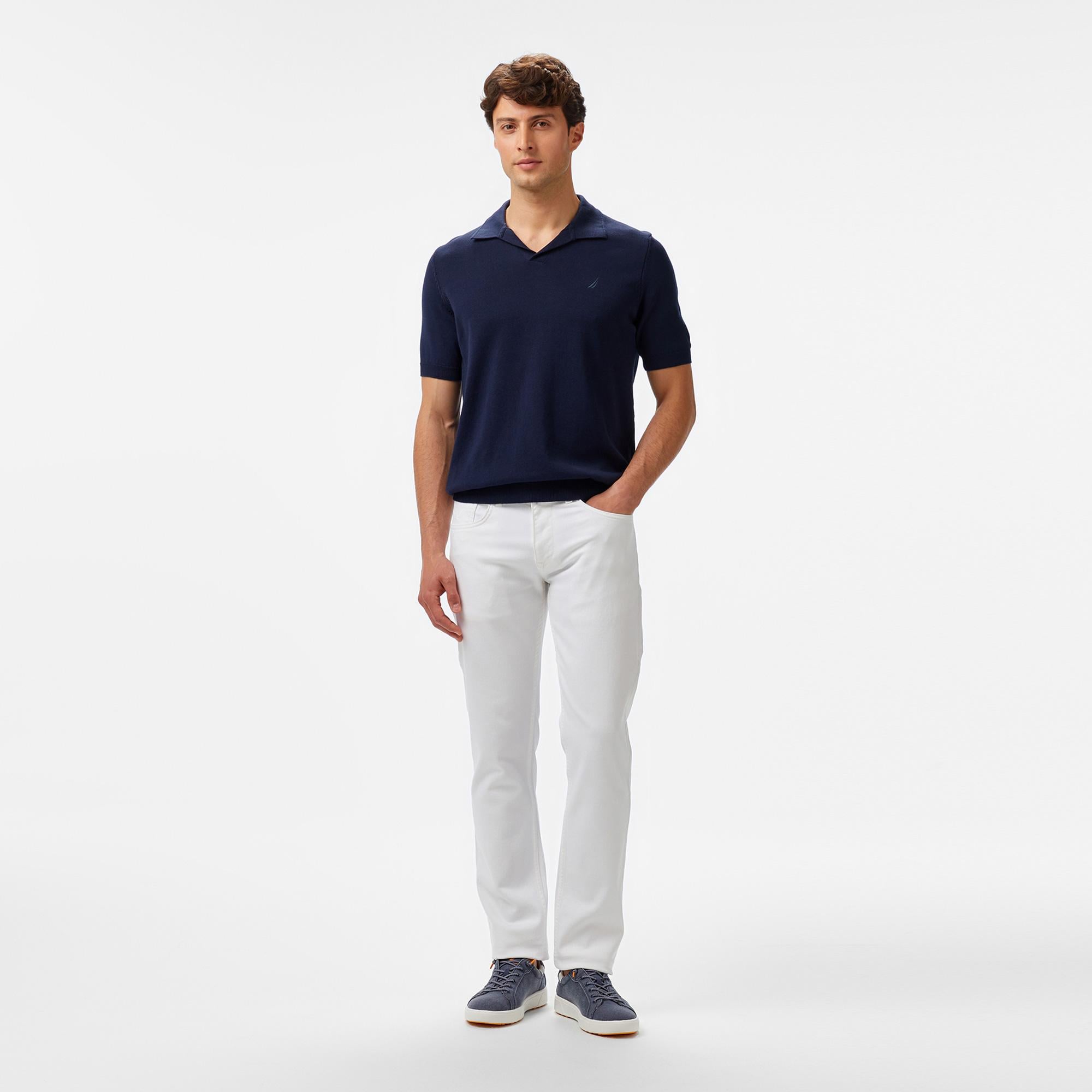 Nautica Erkek Lacivert Classic Fit Kısa Kollu Triko