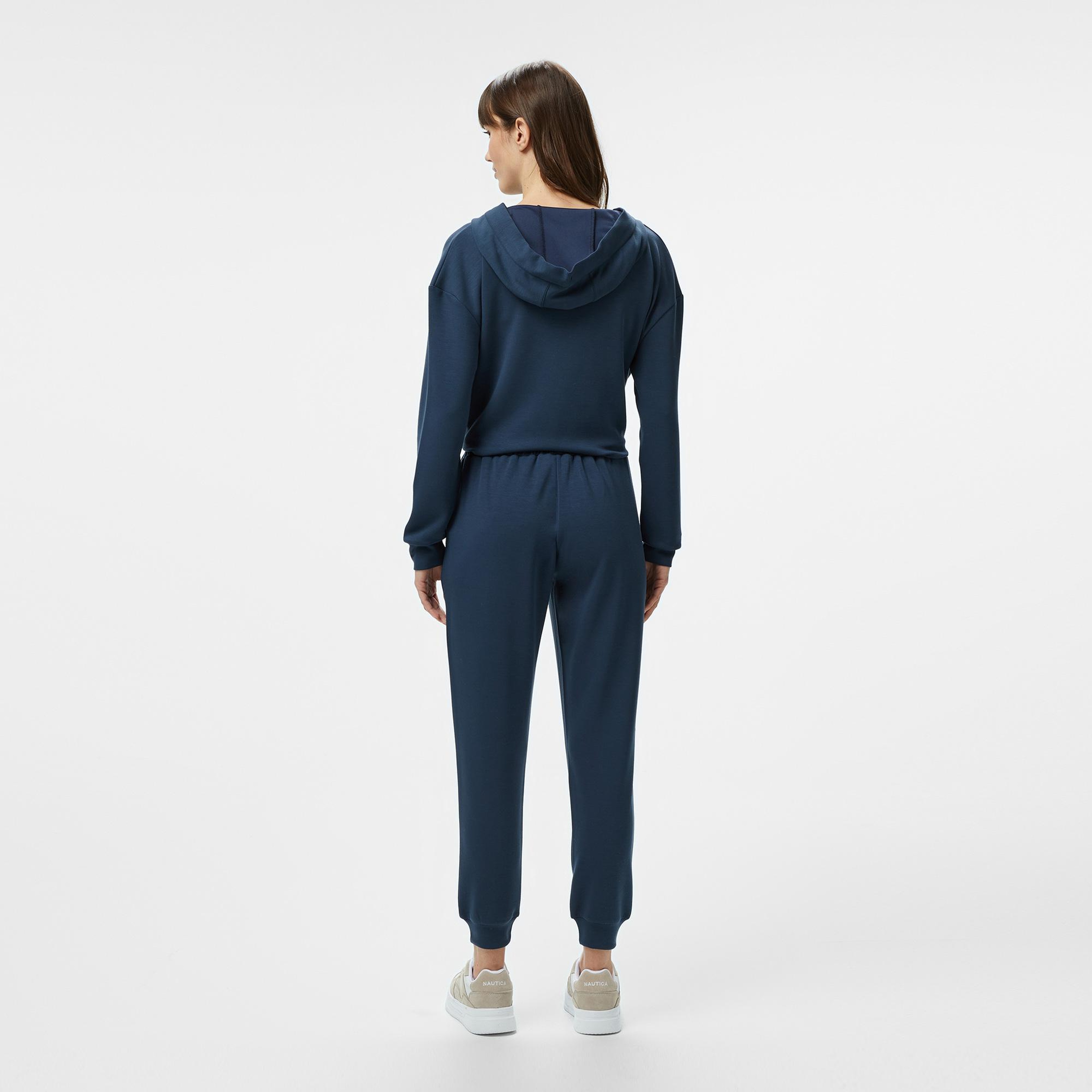Nautica Kadın Lacivert Regular Fit Modal Karışımlı Eşofman Altı