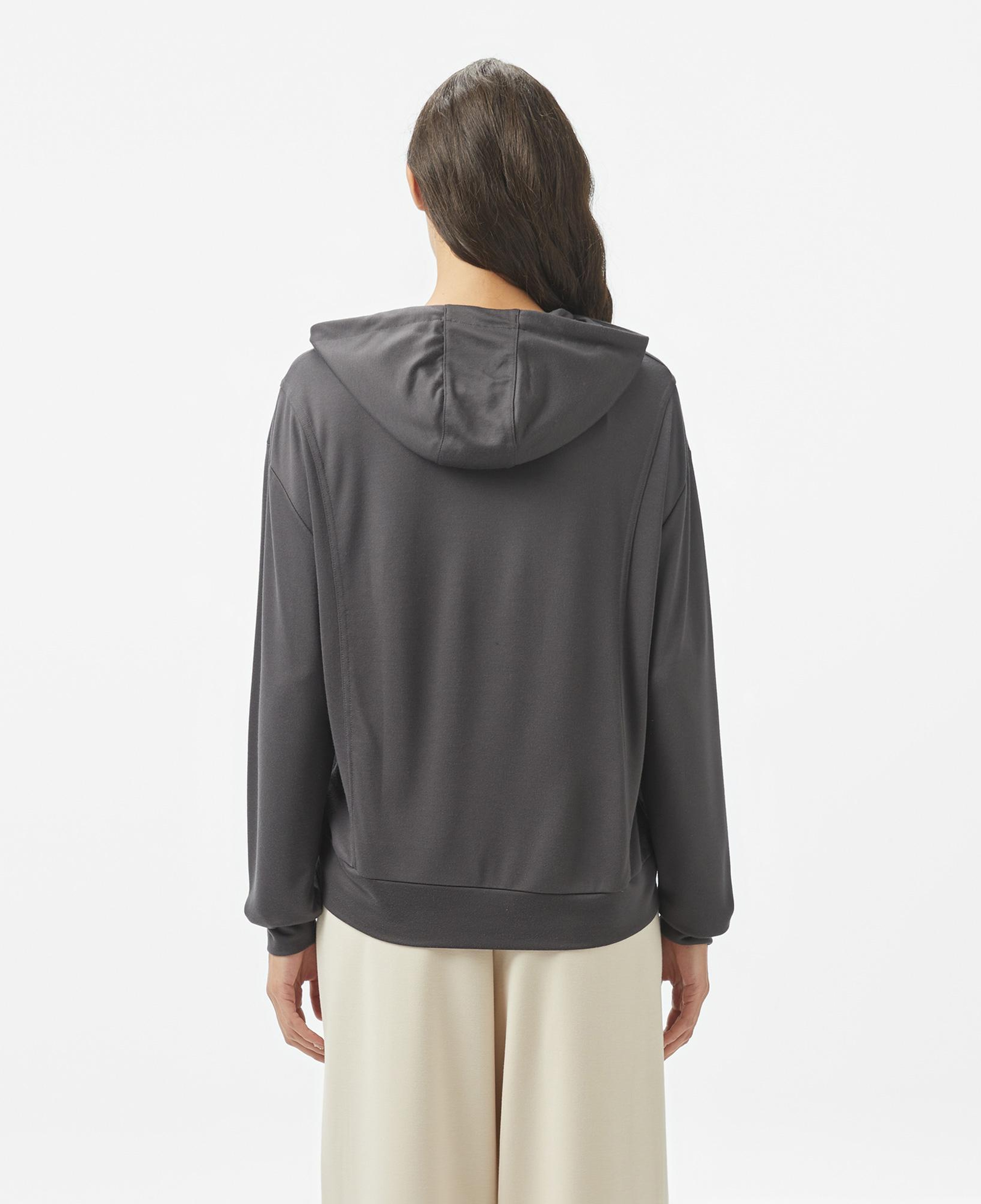 Nautica Kadın Gri Regular Fit Kapüşonlu Modal Karışımlı Sweatshirt