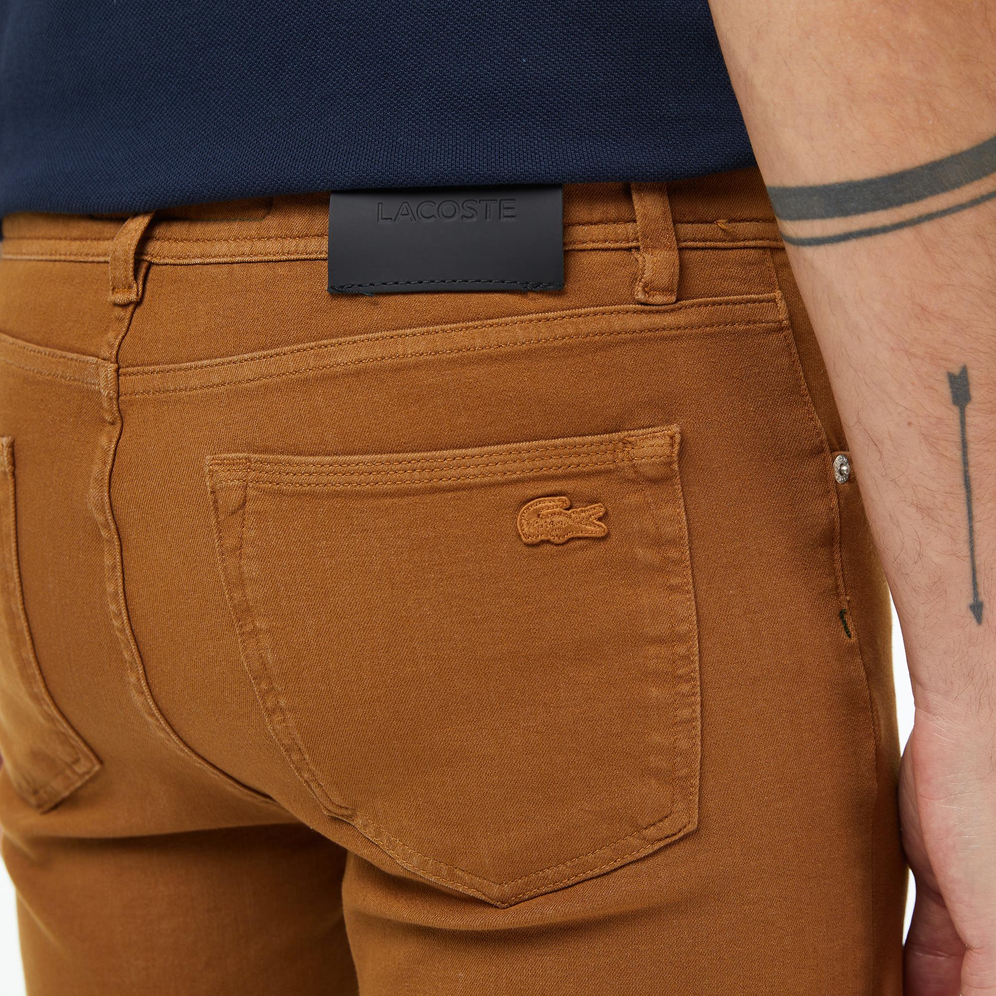 Lacoste Erkek Slim Fit Açık Kahverengi Modal Karışımlı Pantolon