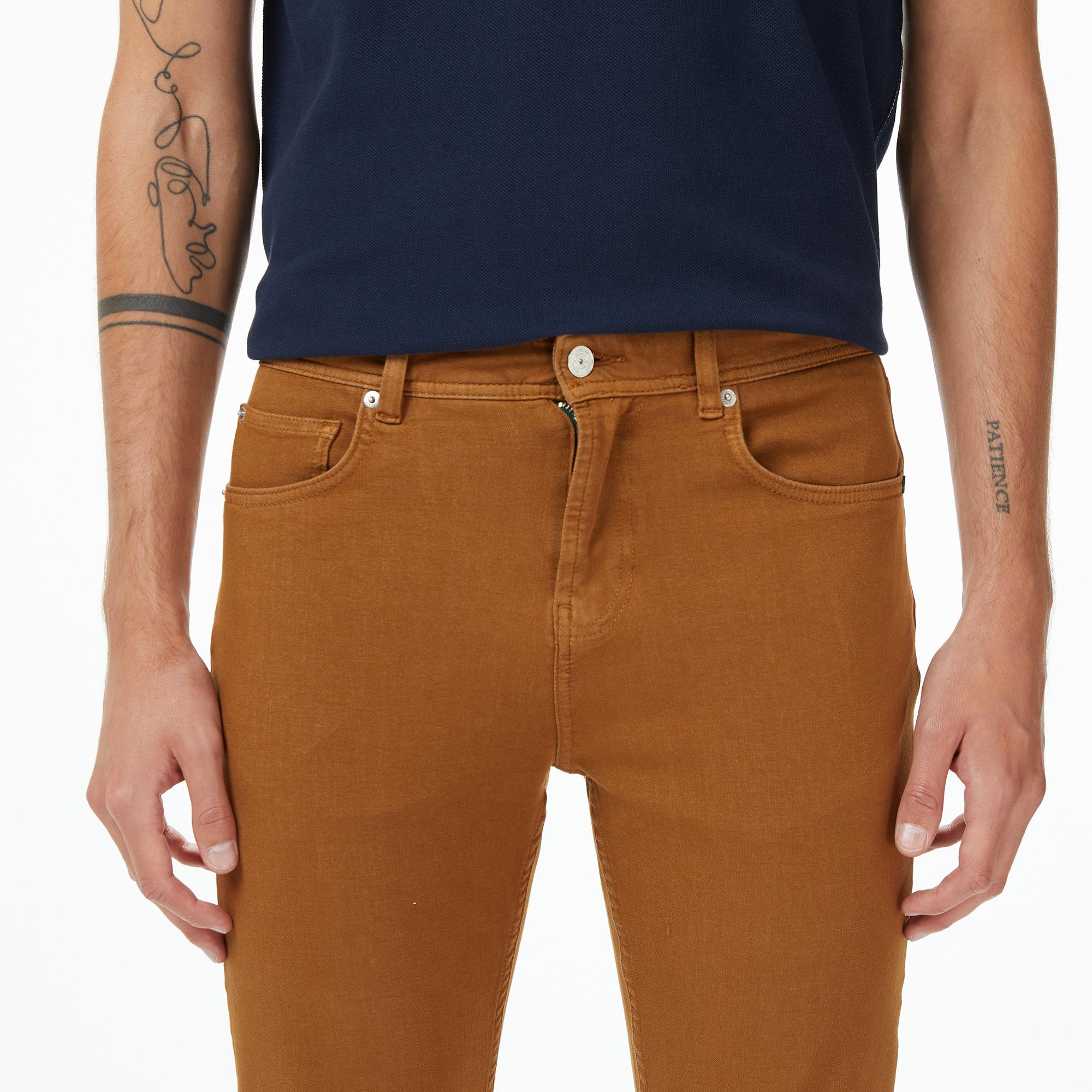 Lacoste Erkek Slim Fit Açık Kahverengi Modal Karışımlı Pantolon